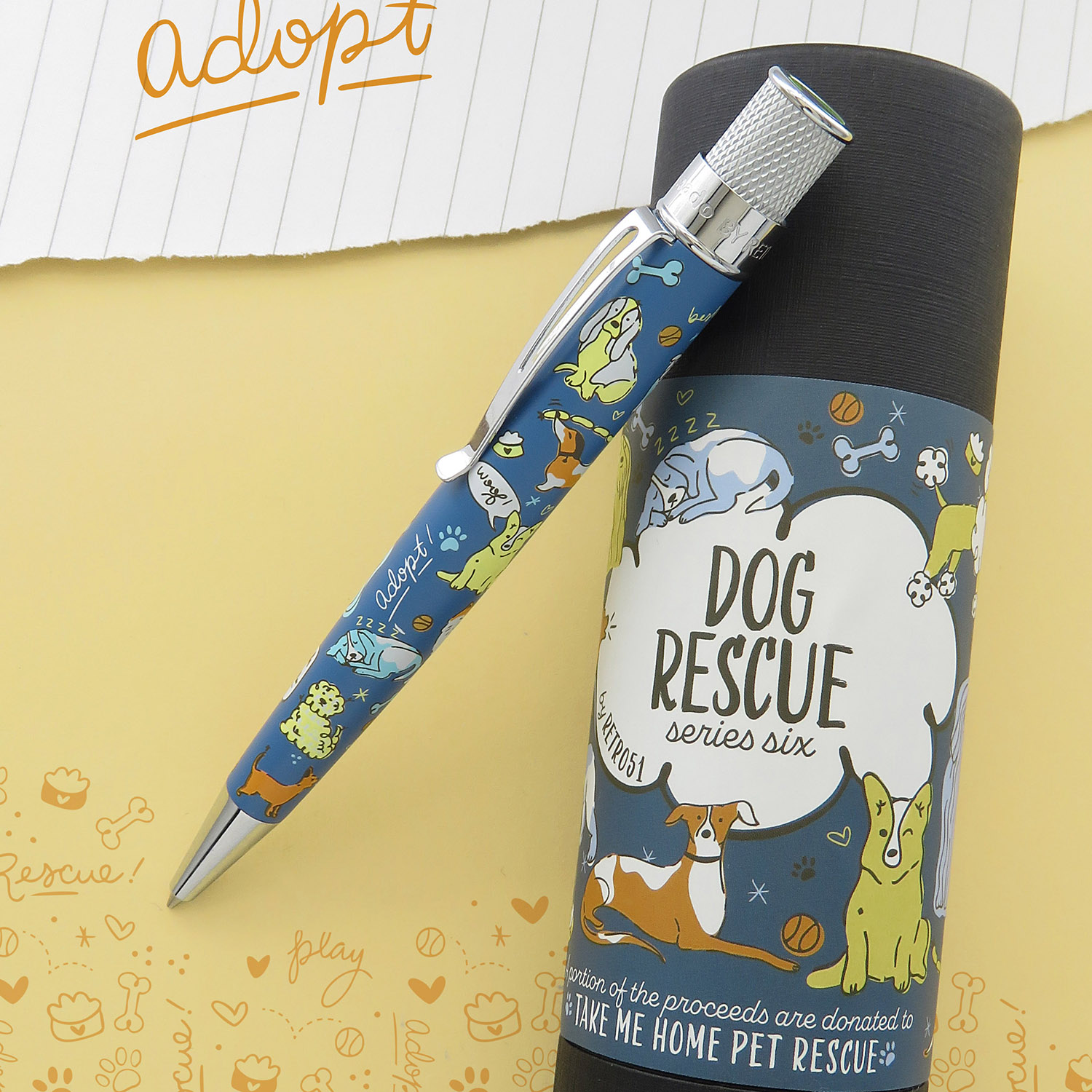 Retro 51 Tornado Dog Rescue 6 Rollerball / Balpen