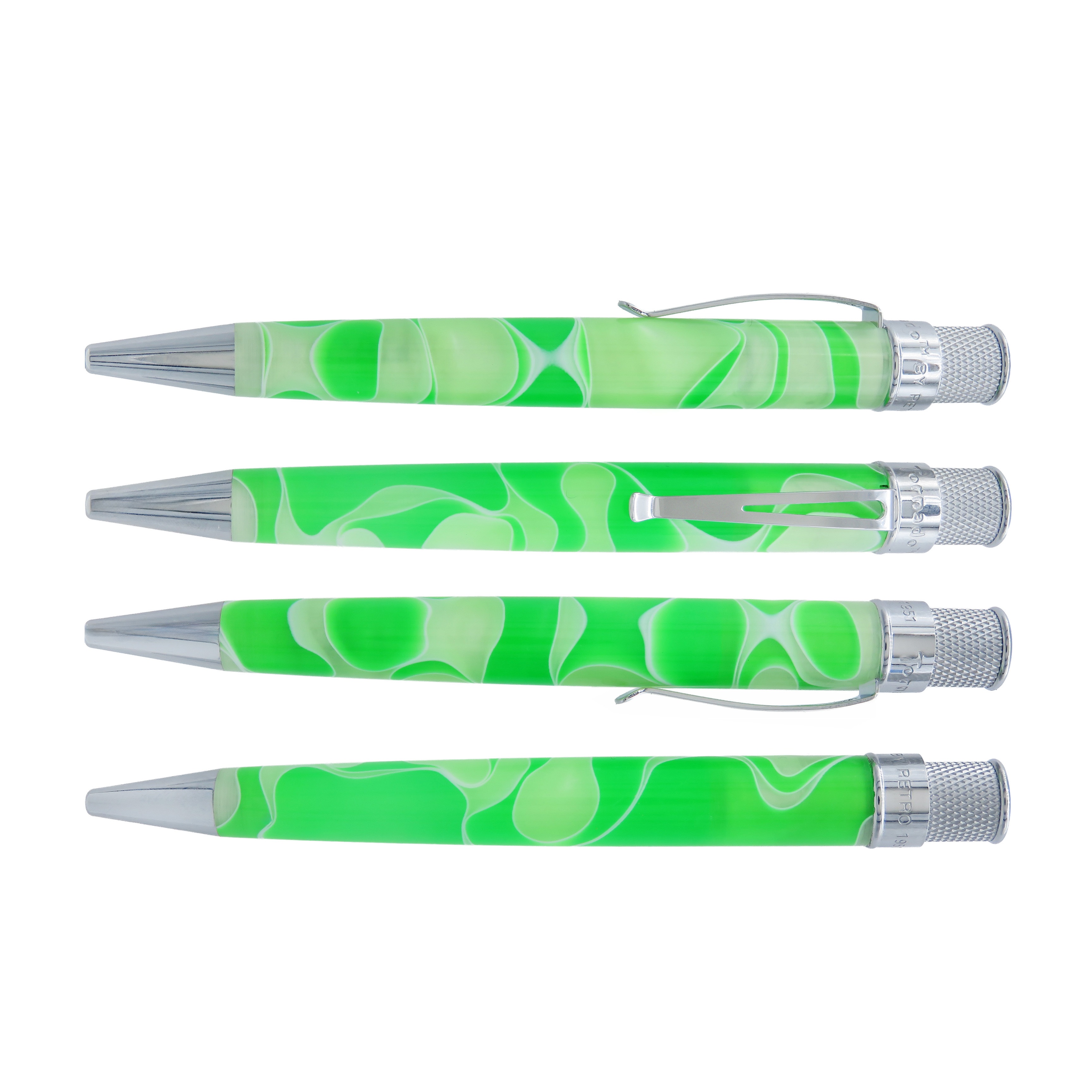 Retro 51 Tornado Acrylic Cosmic Swirl Green & White Rollerball / Bolígrafo
