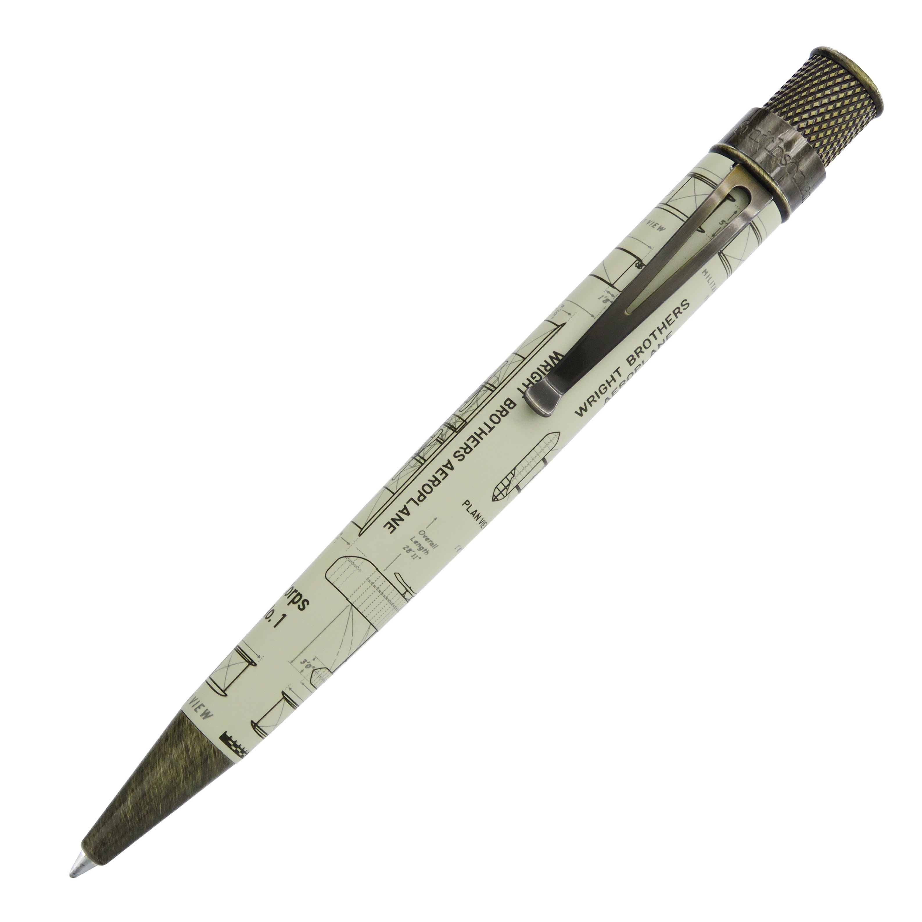 Retro 51 Tornado Smithsonian Wright Brothers Aeroplane Rollerball / Ballpoint