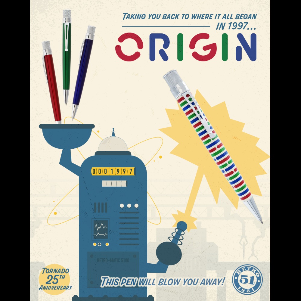 Retro 51 Tornado 25th Anniversary Origin Rollerball / Kugelschreiber