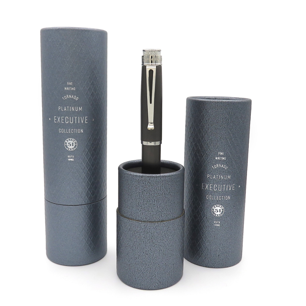 Retro 51 Tornado Platinum Executive Black Nickel Rollerball / Ballpoint Retro 51 Tornado Platinum Executive Black Nickel Rollerball / Ballpoint