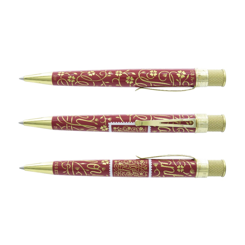 Retro 51 Tornado USPS Thank You Soft Maroon Rollerball / Balpen