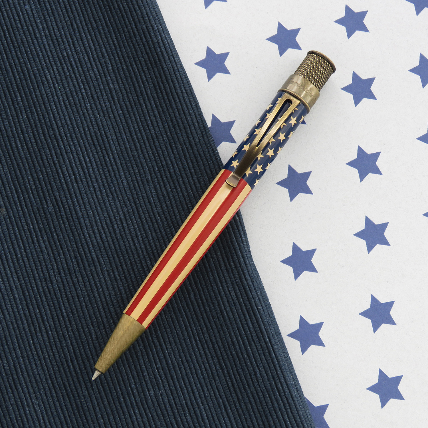 Retro 51 Tornado Vintage Metalsmith Tribute 250 Flag Rollerball / Ballpoint Retro 51 Tornado Vintage Metalsmith Tribute 250 Flag Rollerball / Ballpoint