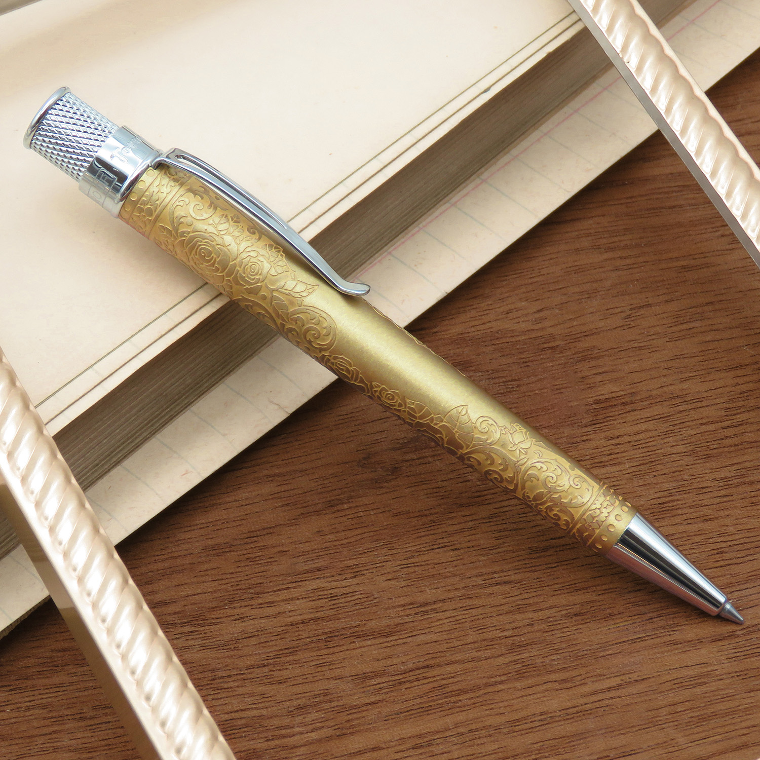 Retro 51 Tornado Vintage Metalsmith Vintage Rose Rollerball / Ballpoint