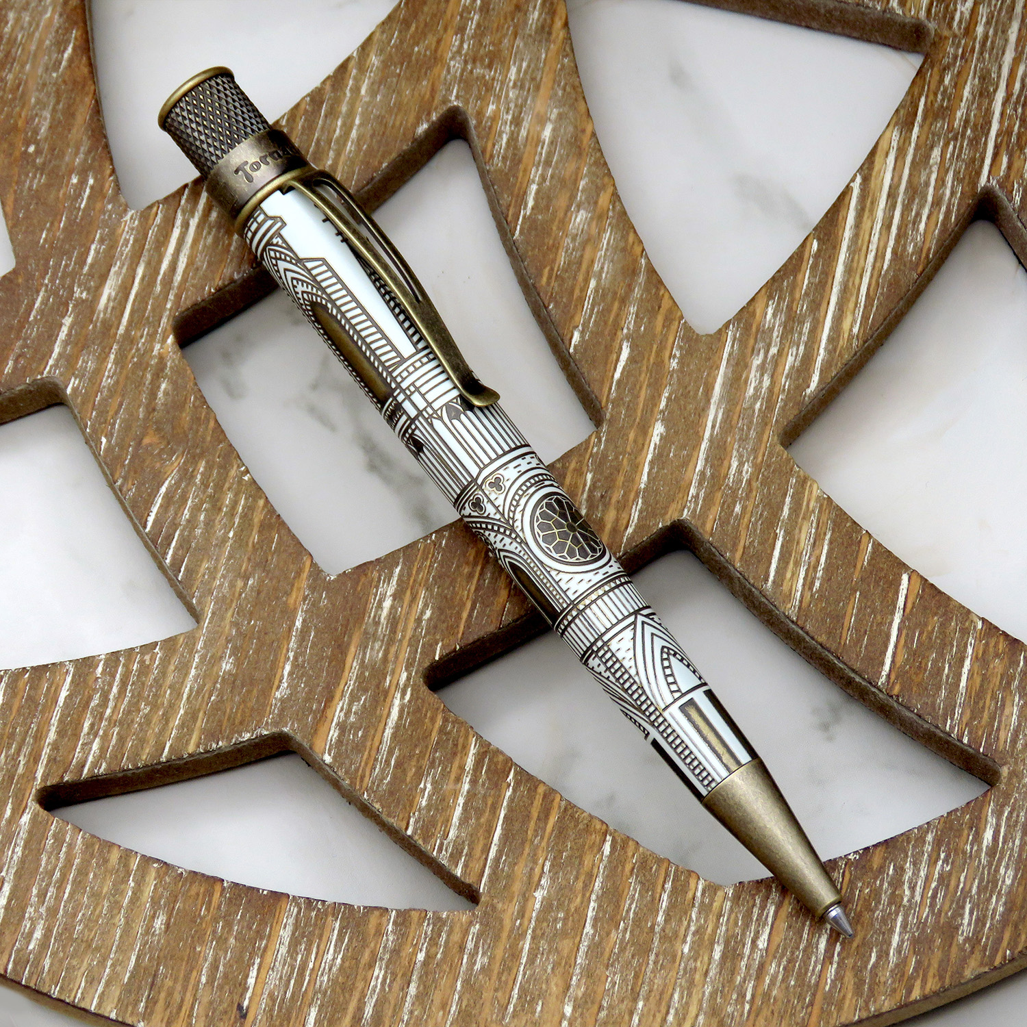 Retro 51 Tornado Vintage Metalsmith The Cathedral Rollerball / Ballpoint