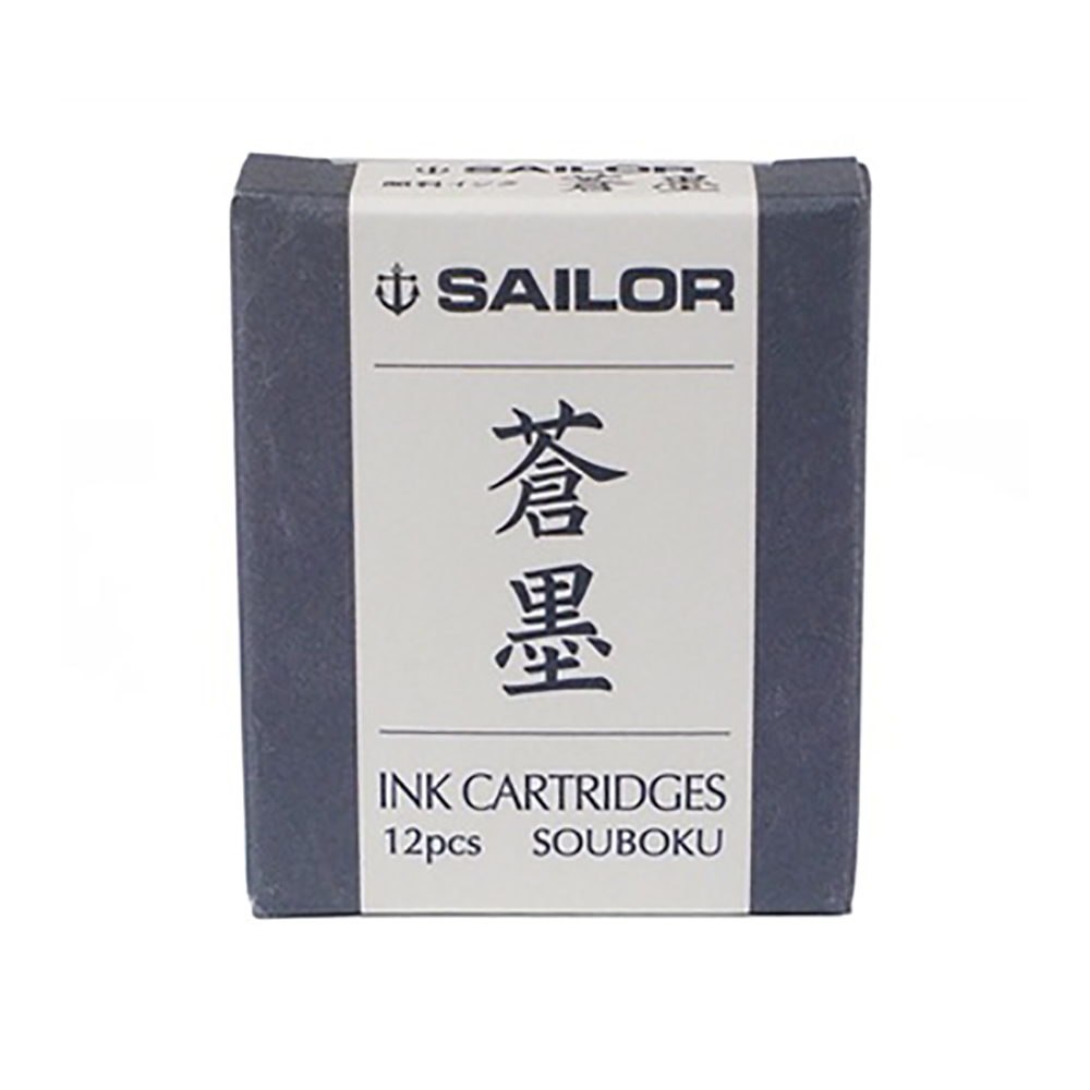 Sailor Pigment Souboku Blue-Black Ink Cartridges Sailor Pigment Souboku Blue-Black Ink Cartridges