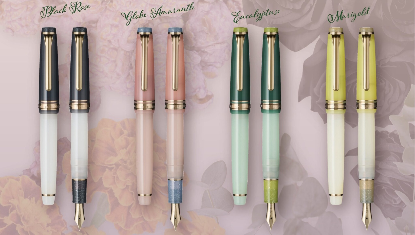 Sailor Pro Gear Slim Dried Flower Black Rose GT Fountain pen