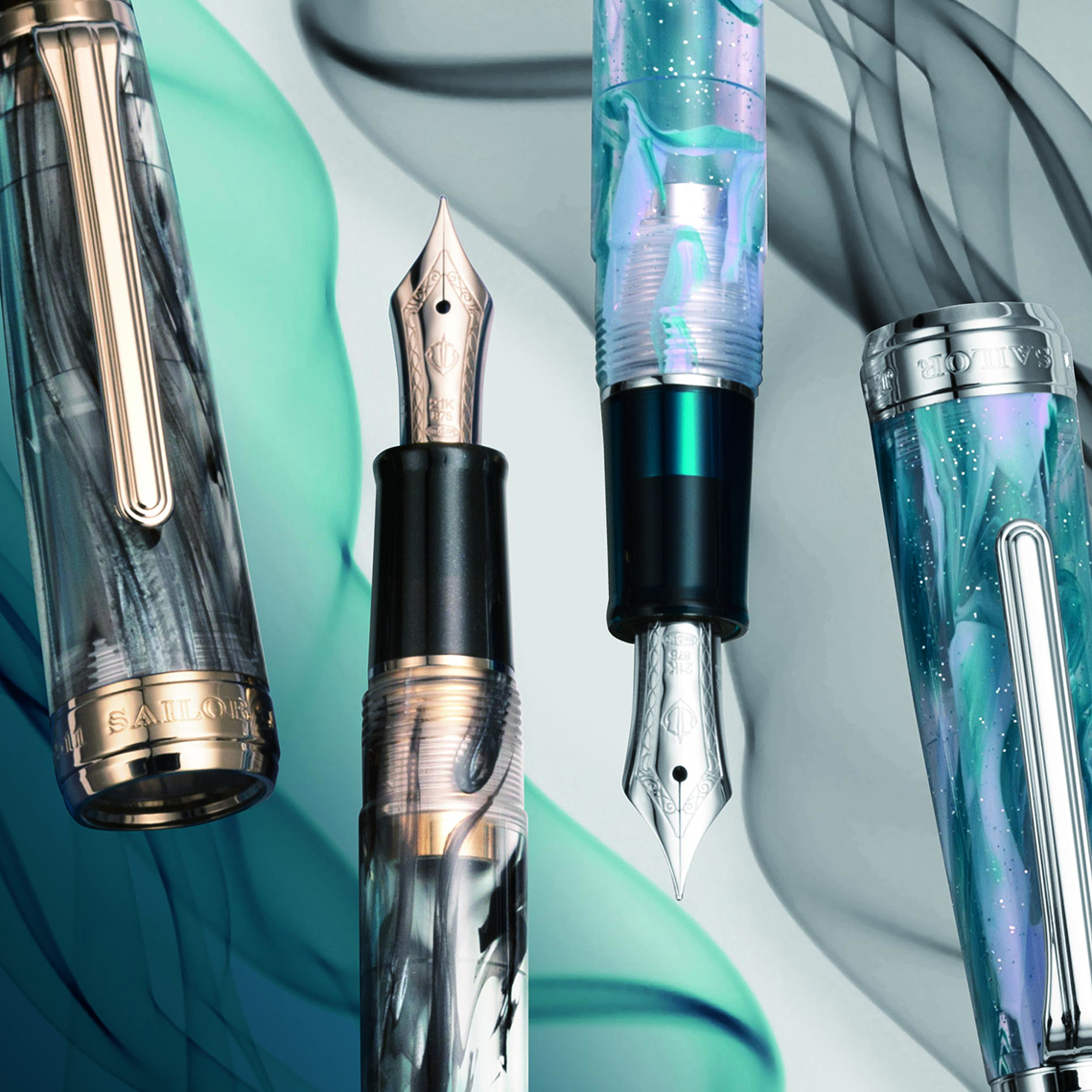 Sailor Veilio Pearl Tone Blue Purple RT Pluma Estilográfica