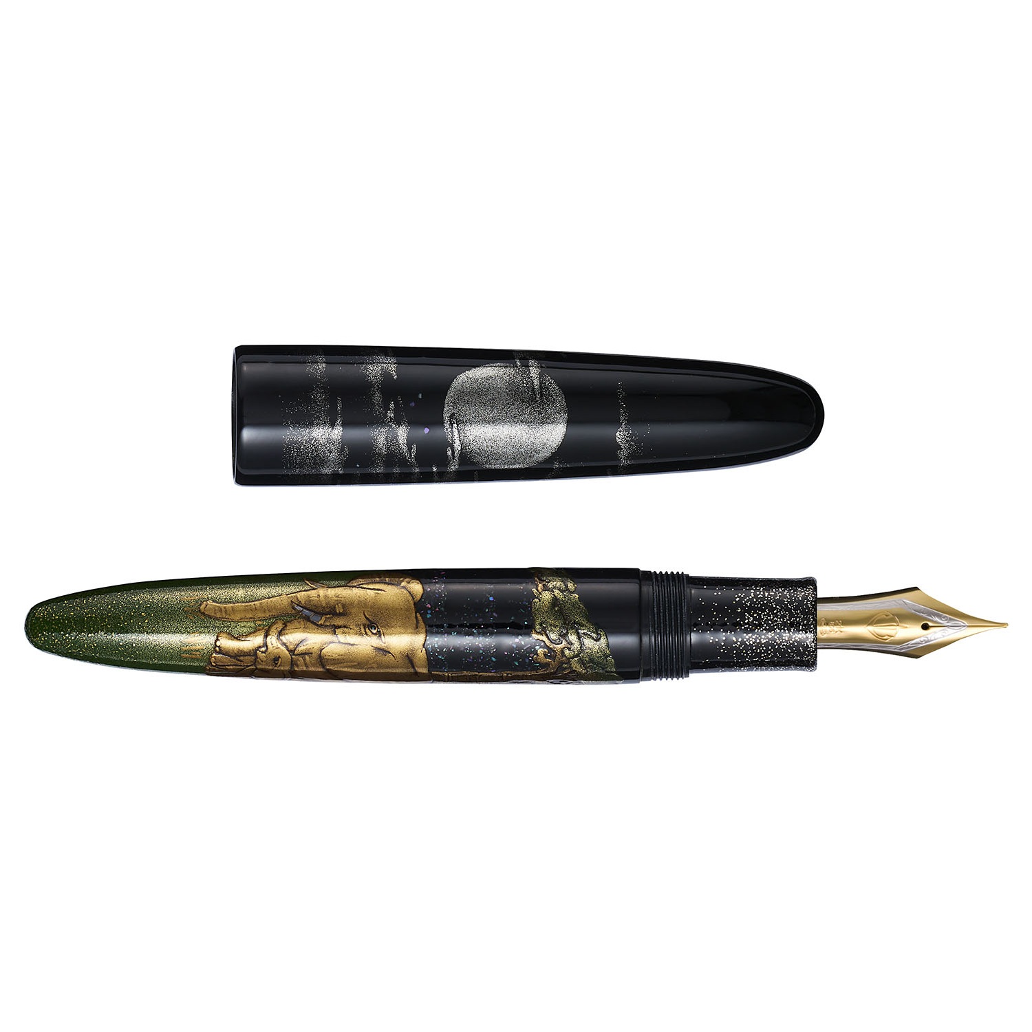 Sailor 1911 King of Pens Maki-E Elephant in the Moonlight Stylo plume