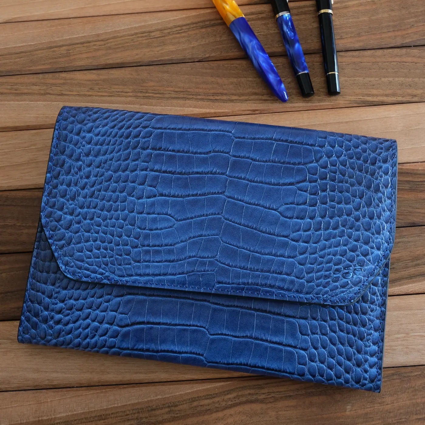 Sharkcraft Octopus Croco Navy Blue Pen Pouch (9-part) Sharkcraft Octopus Croco Navy Blue Pen Pouch (9-part)