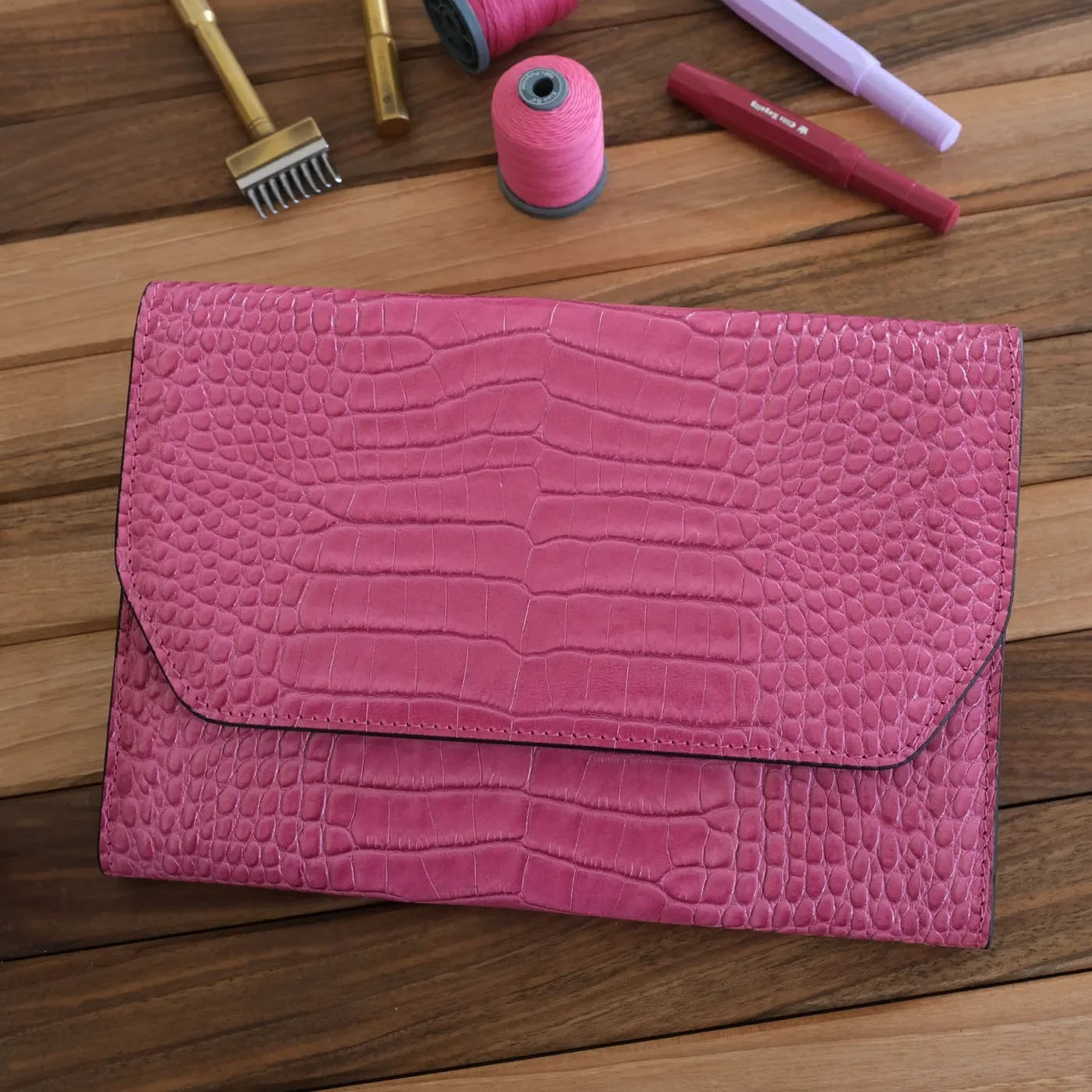 Sharkcraft Octopus Croco Pink Pen Pouch (9-teilig)