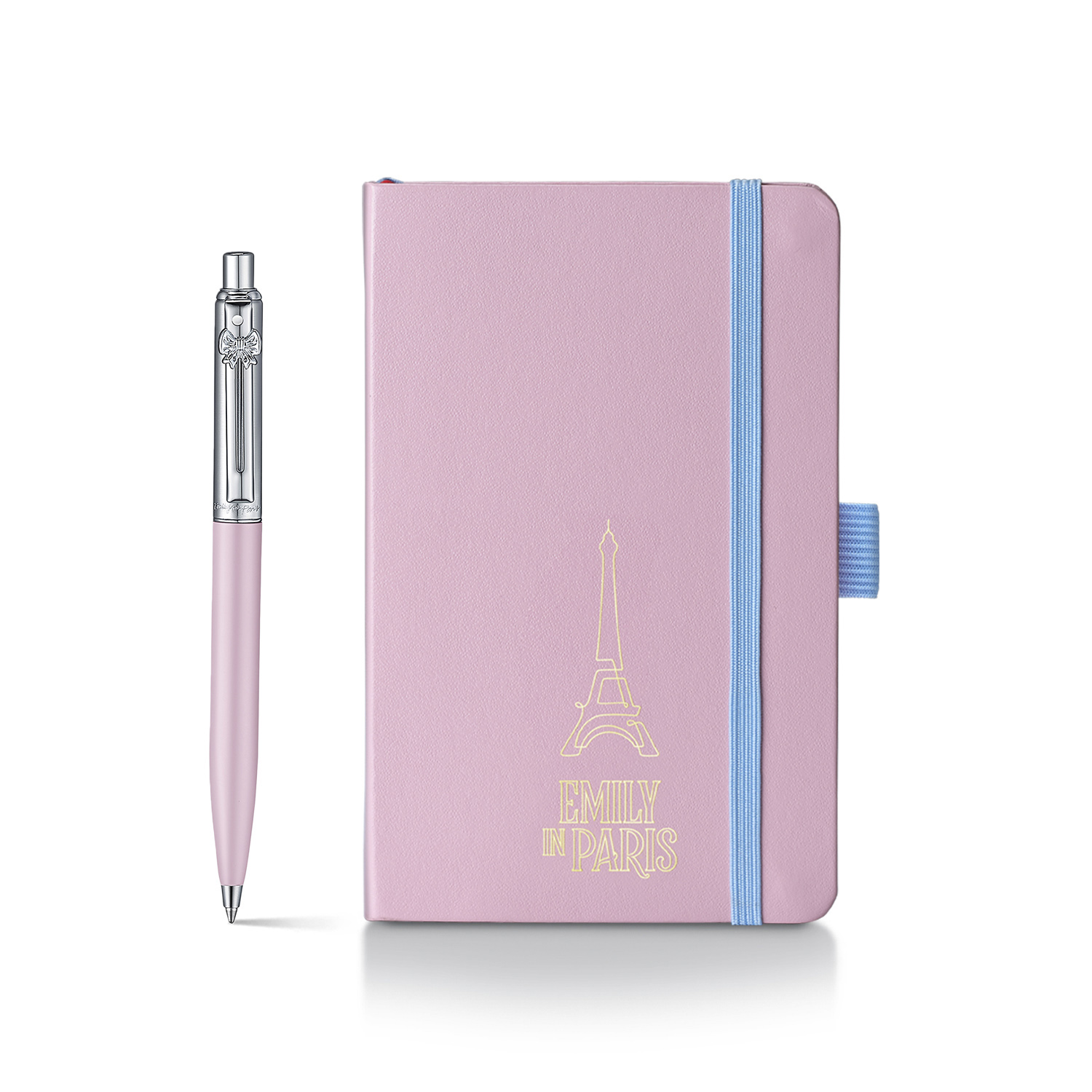 Sheaffer Sentinel Emily in Paris Matte Pink Bow ST Bolígrafo and Notebook Set