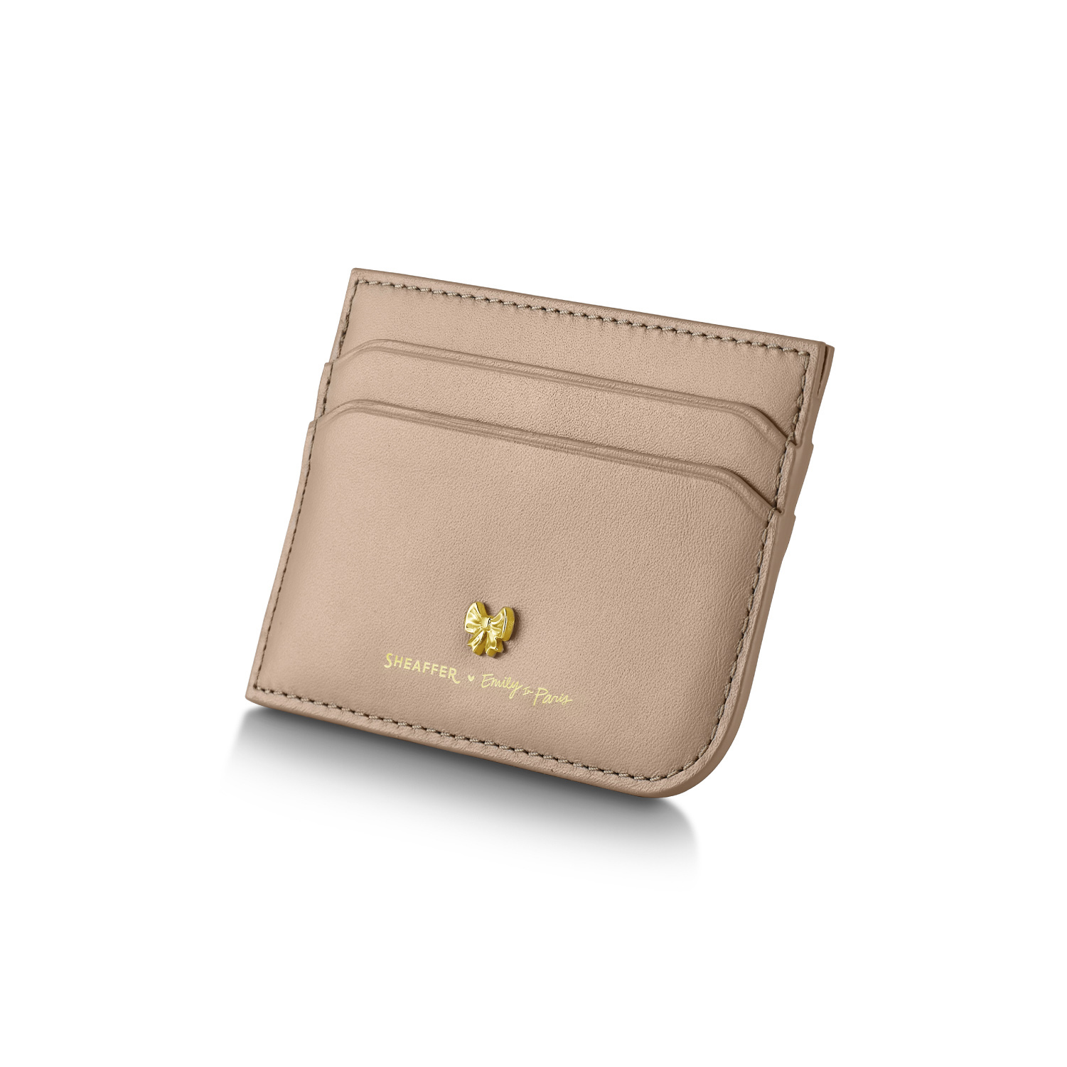 Sheaffer 100 Emily in Paris Champagne Gold GT Kugelschreiber and Credit Card Holder Set