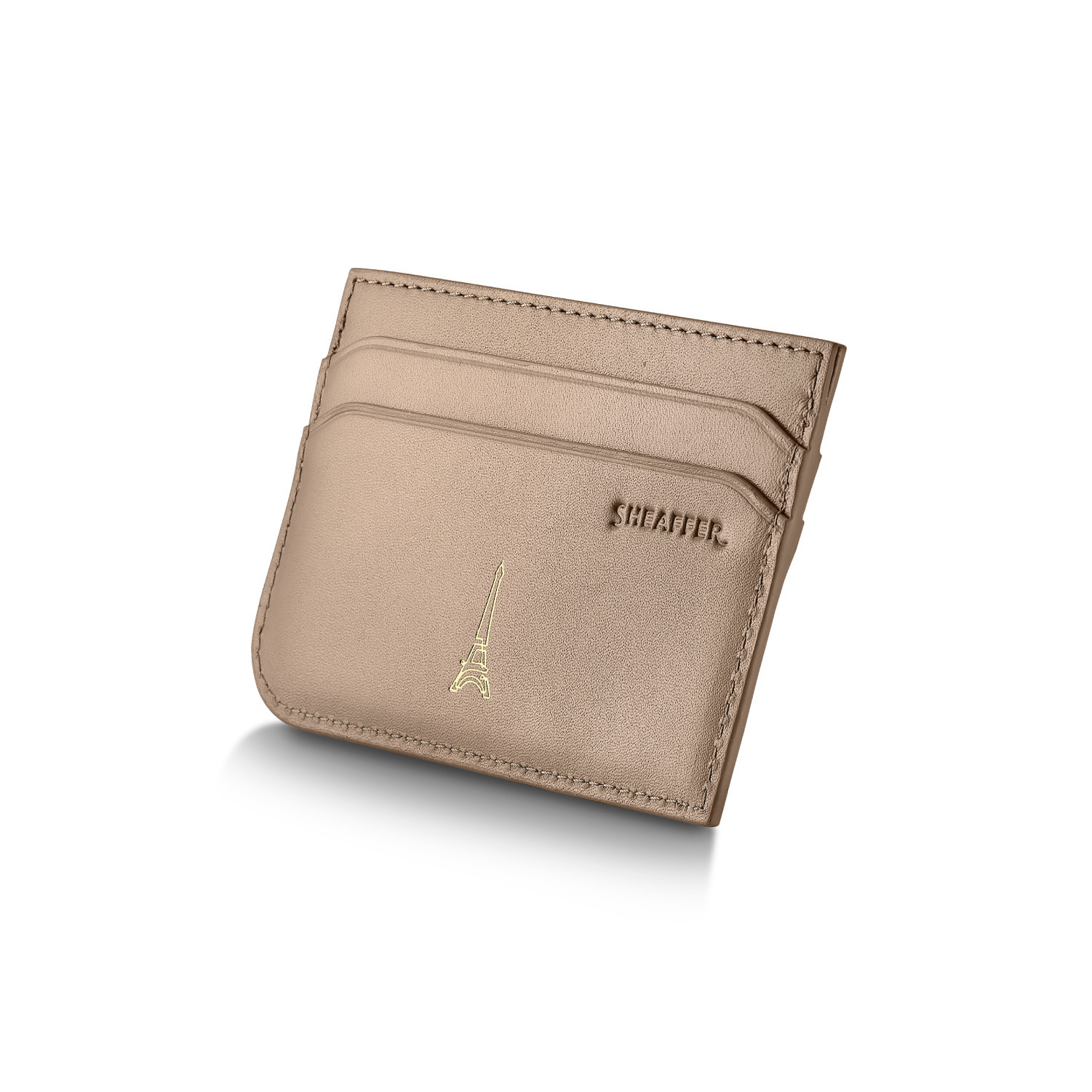Sheaffer 100 Emily in Paris Champagne Gold GT Kugelschreiber and Credit Card Holder Set