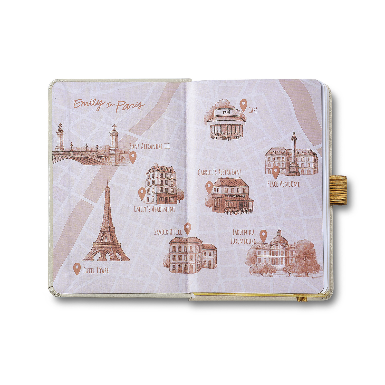 Sheaffer 100 Emily in Paris Champagne Gold GT Esferográfica and Notebook Set
