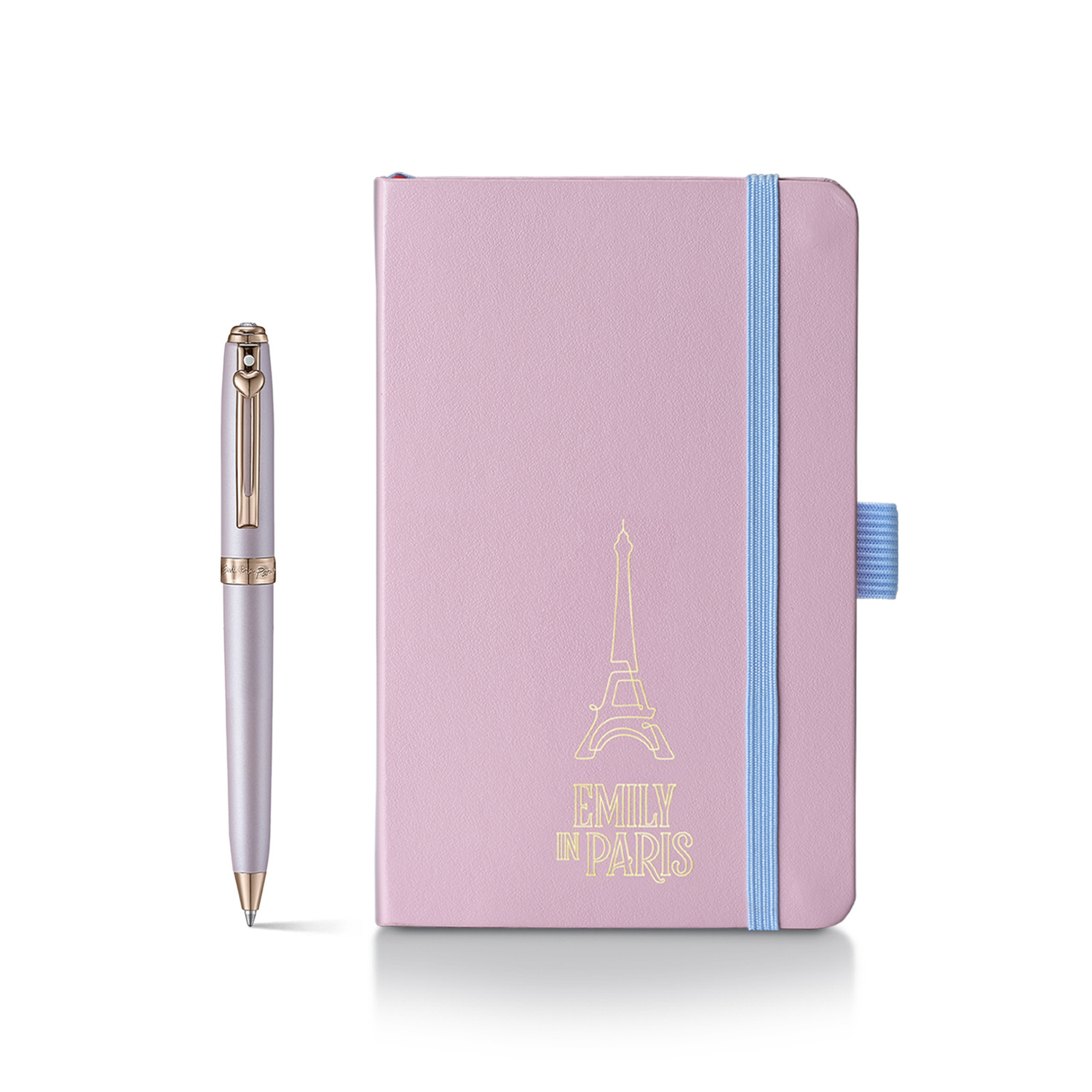 Sheaffer Prelude Mini Emily in Paris Pastel Pink and Swarovski Crystal RGT Ballpoint and Notebook Set