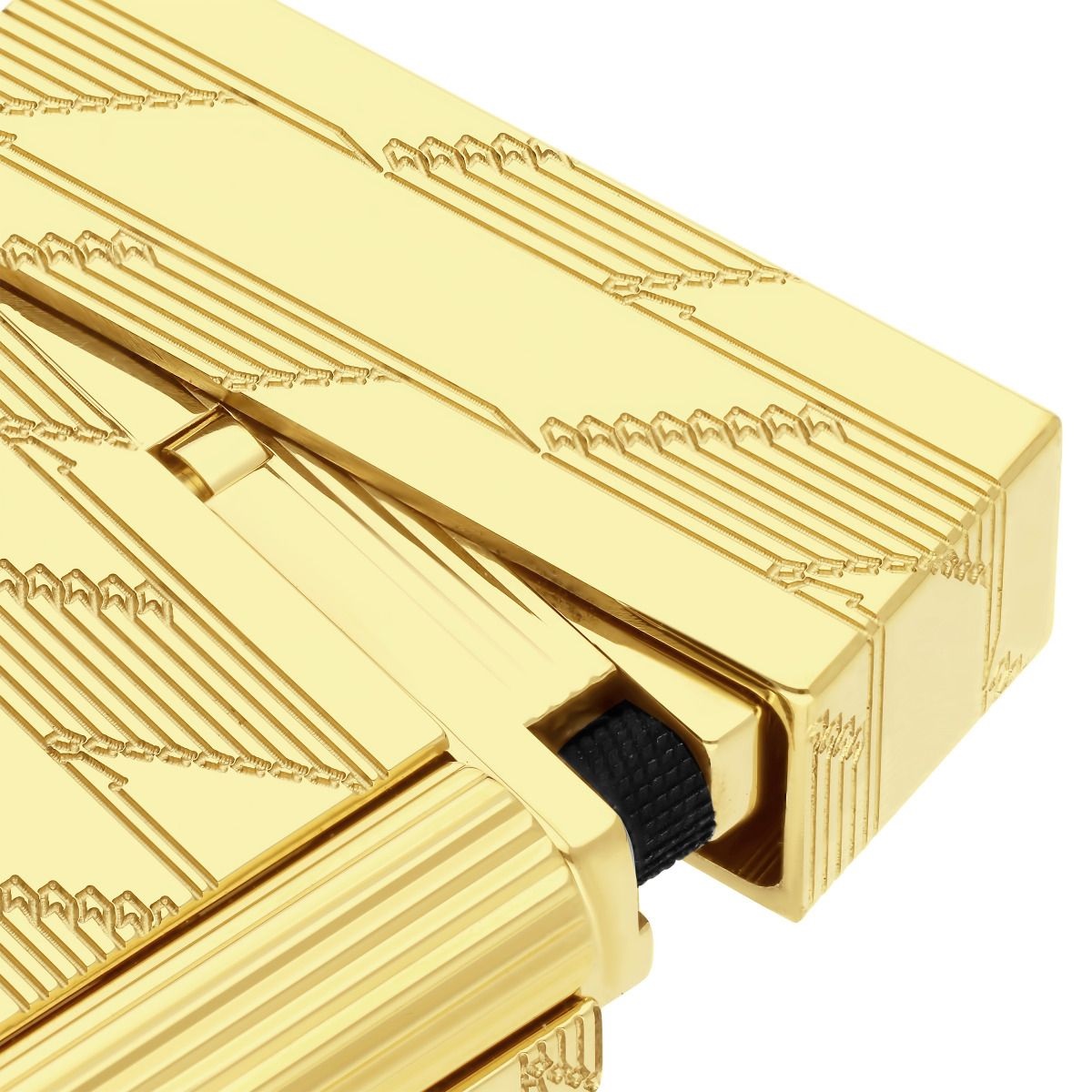 S.T. Dupont Ligne 2 Cling Monogram 1872 Gold Lighter S.T. Dupont Ligne 2 Cling Monogram 1872 Gold Lighter