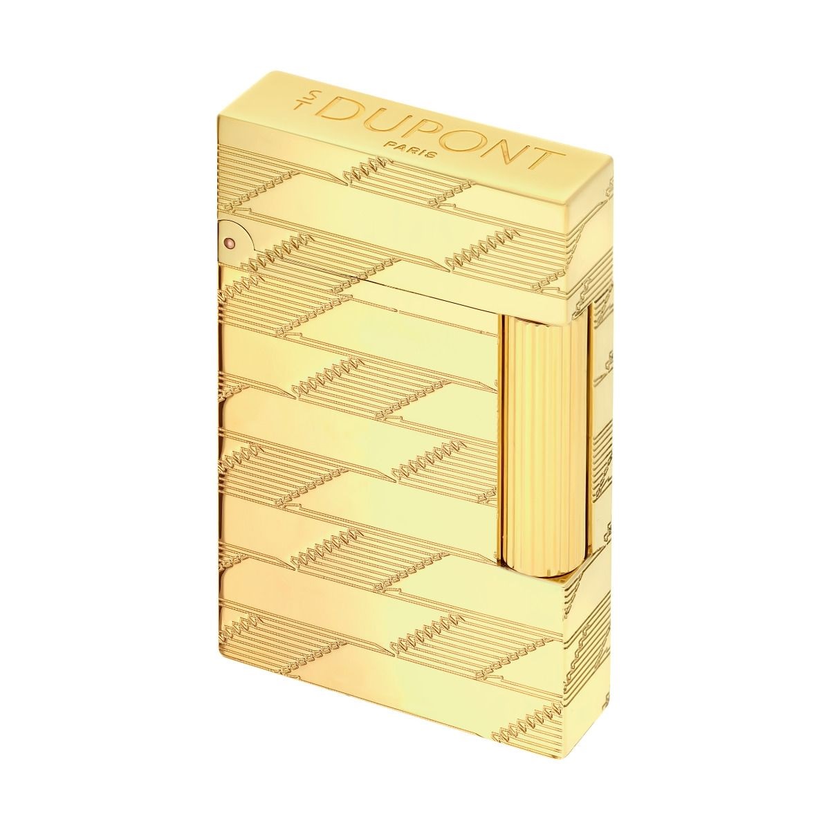 S.T. Dupont Ligne 2 Cling Monogram 1872 Gold Lighter S.T. Dupont Ligne 2 Cling Monogram 1872 Gold Lighter
