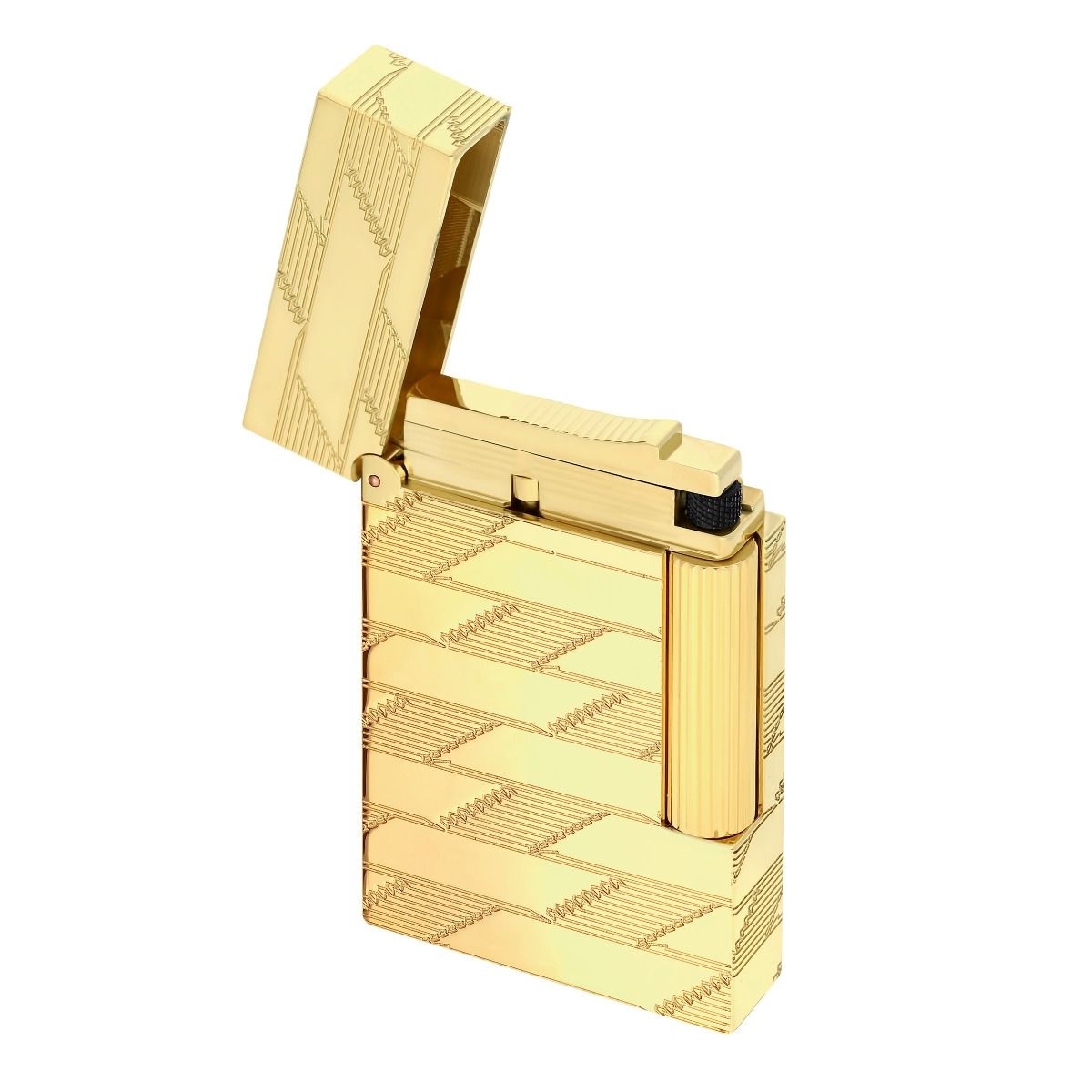 S.T. Dupont Ligne 2 Cling Monogram 1872 Gold Lighter S.T. Dupont Ligne 2 Cling Monogram 1872 Gold Lighter