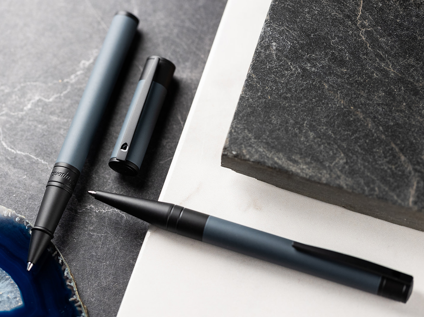 S.T. Dupont D-Initial Velvet Graphite & Black Rollerball S.T. Dupont D-Initial Velvet Graphite & Black Rollerball