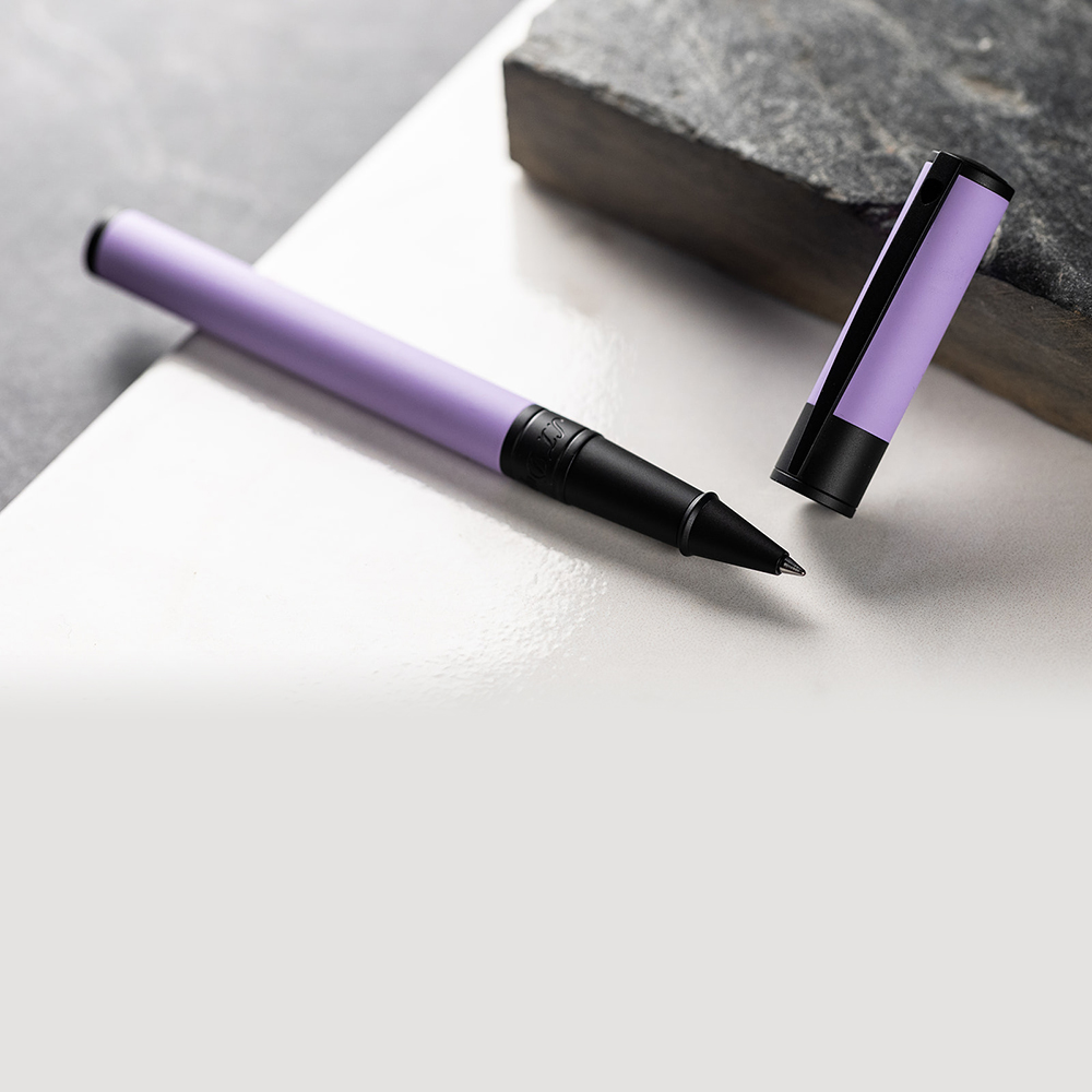 S.T. Dupont D-Initial Velvet Lilac & Black Rollerball 262001