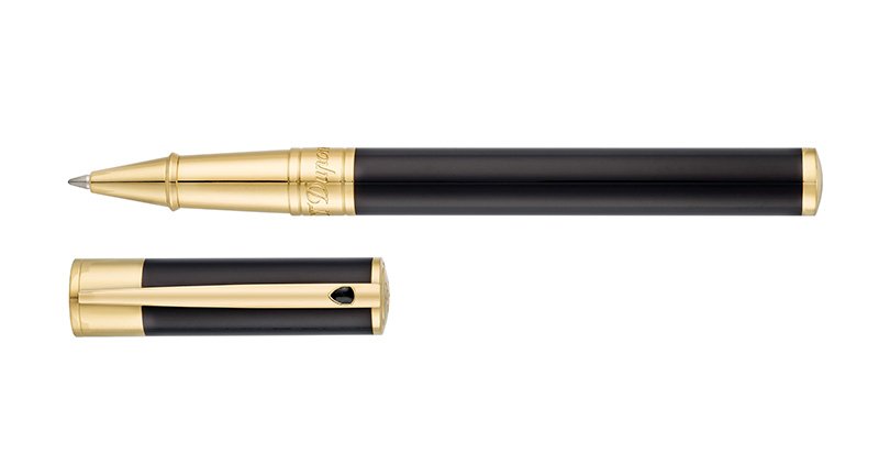 S.T. Dupont D-Initial Black & Gold Rollerball 262202
