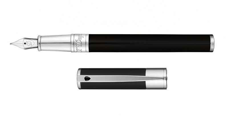 S.T. Dupont D-Initial Black & Chrome Fountain pen