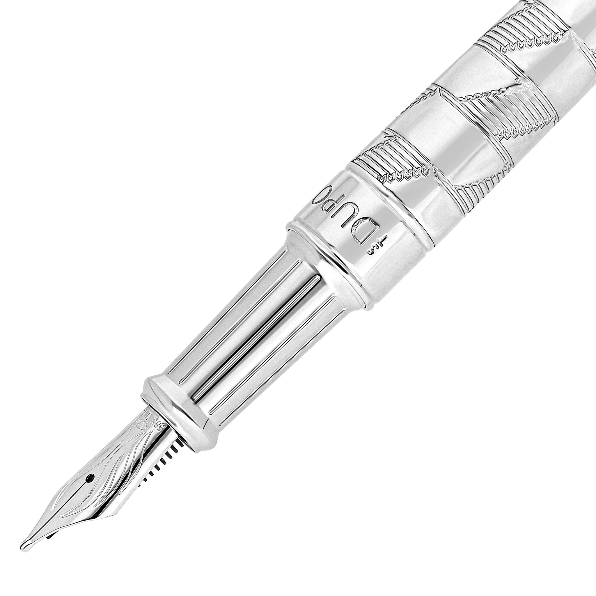S.T. Dupont Line D Eternity Monogram 1872 Silver Medium Fountain pen S.T. Dupont Line D Eternity Monogram 1872 Silver Medium Fountain pen