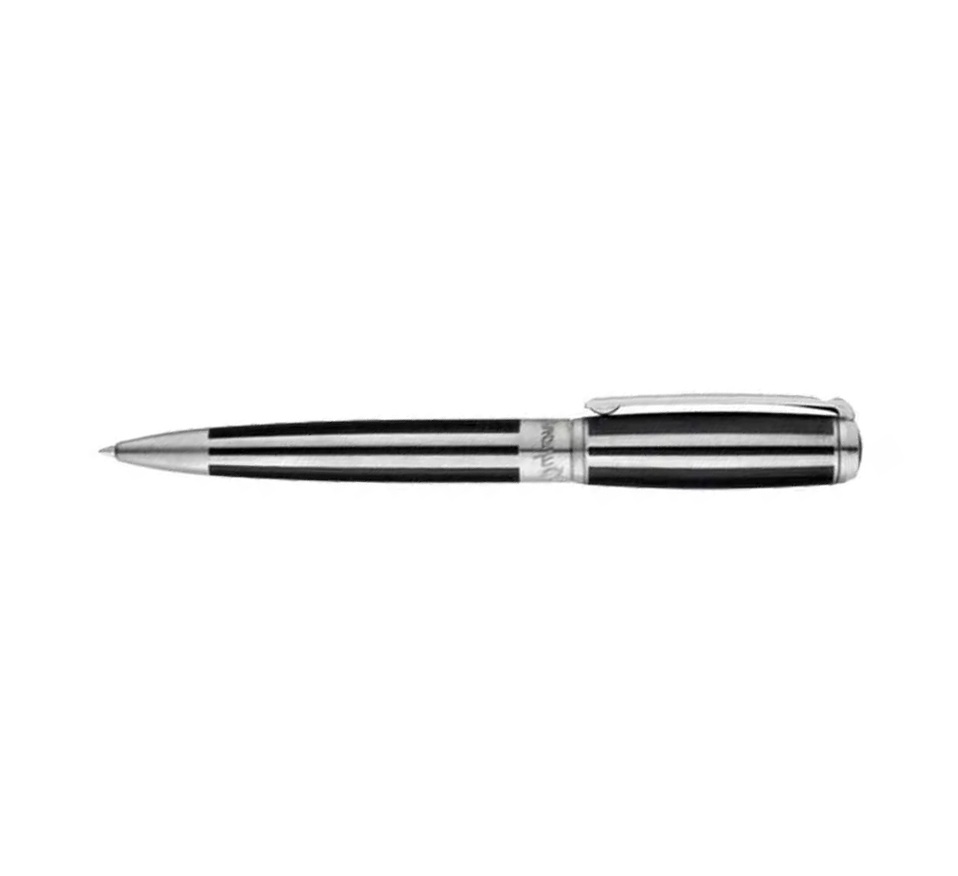 S.T. Dupont Line D Matt Black Chinese Lacquer And Brushed Palladium Ballpoint 415683