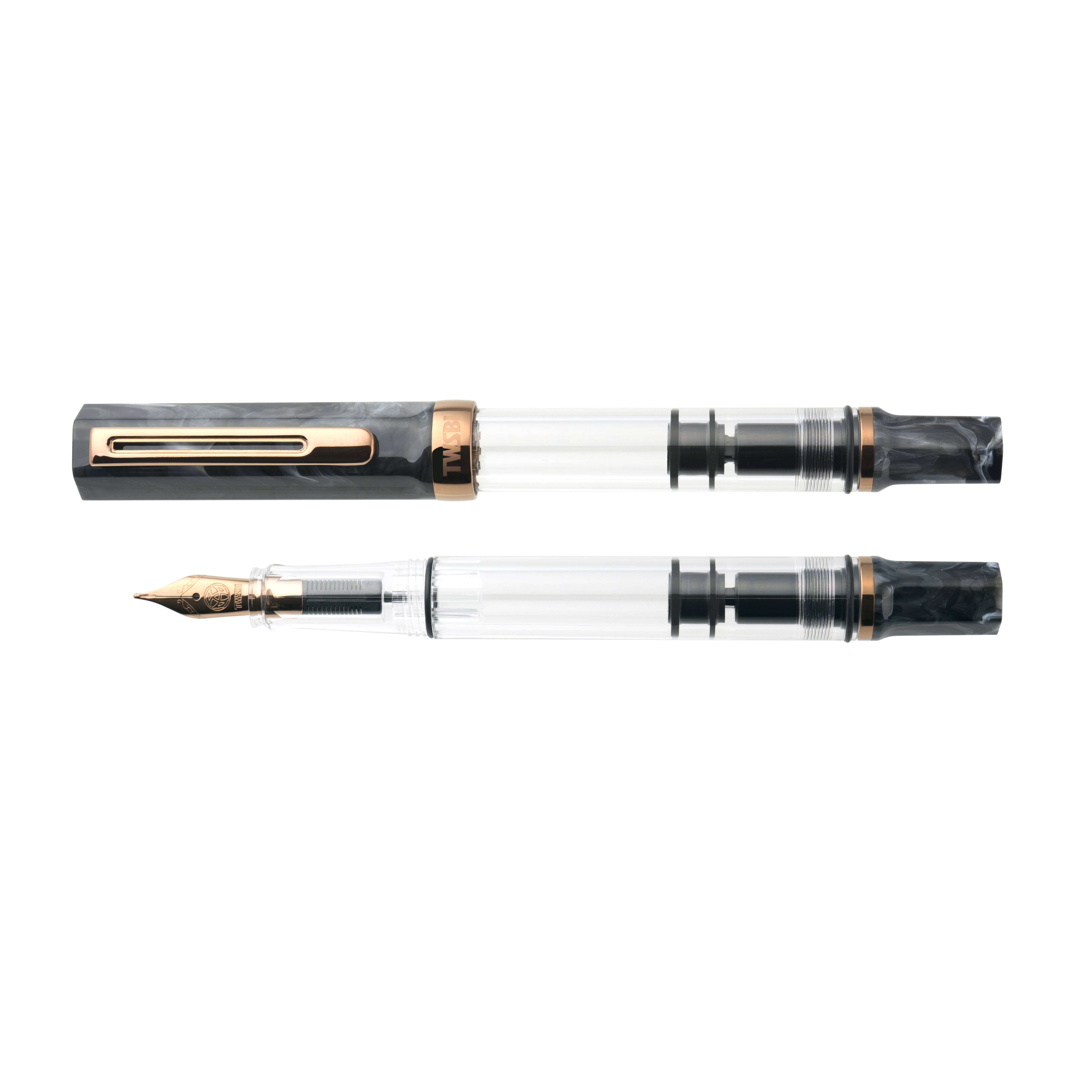 TWSBI Eco Black Marble with Bronze Füllfederhalter