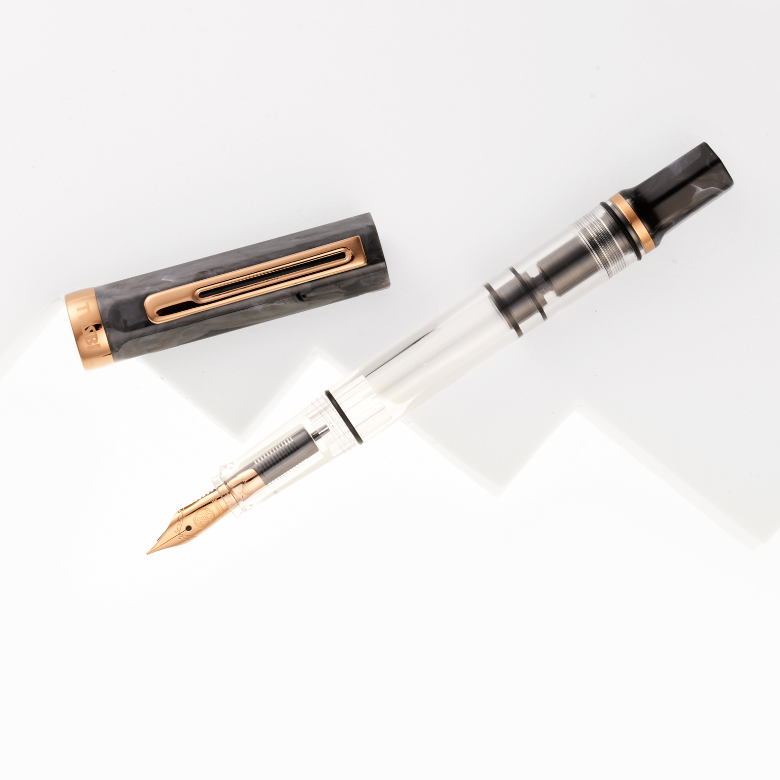TWSBI Eco Black Marble with Bronze Füllfederhalter