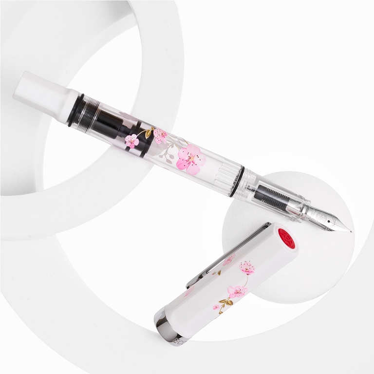 TWSBI Eco White Cherry Blossom Stylo plume