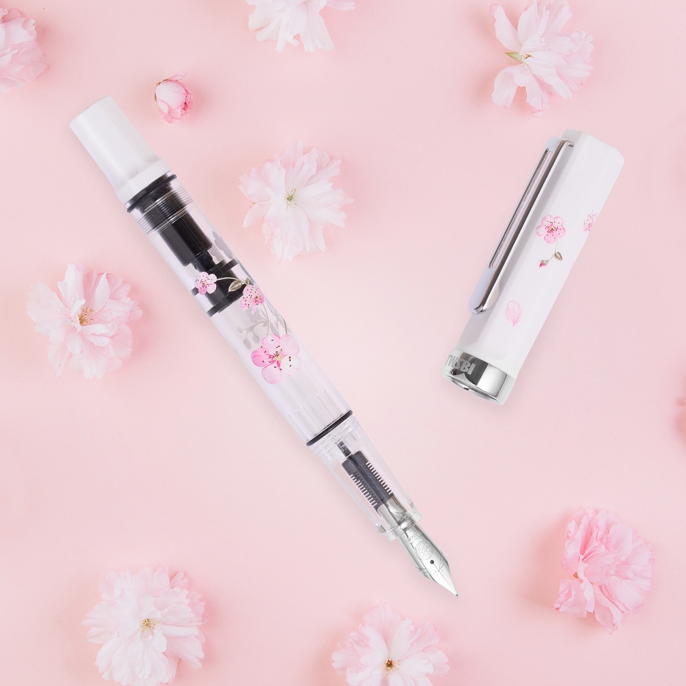 TWSBI Eco White Cherry Blossom Stylo plume