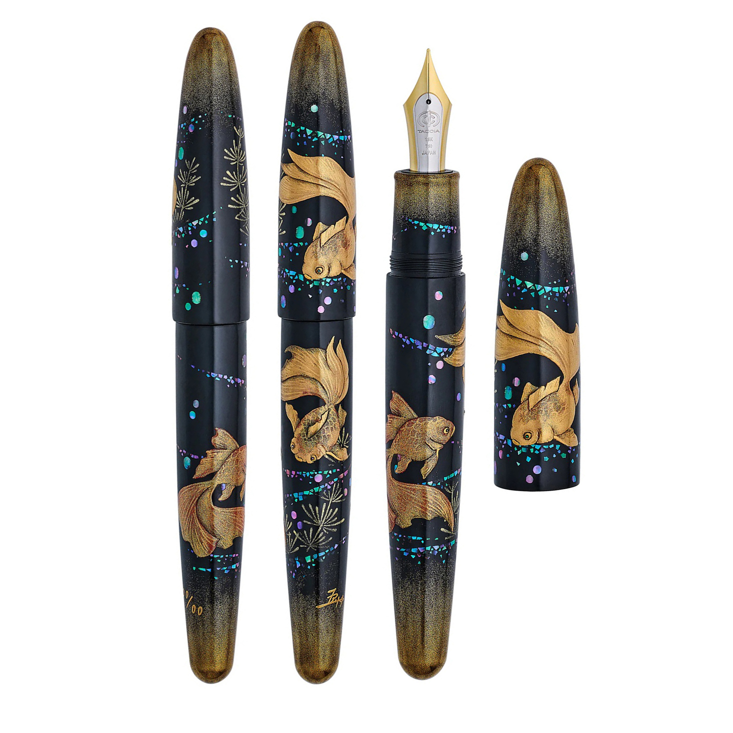 Taccia Miyabi Empress Maki-e Goldfish Suaka LE Caneta-tinteiro