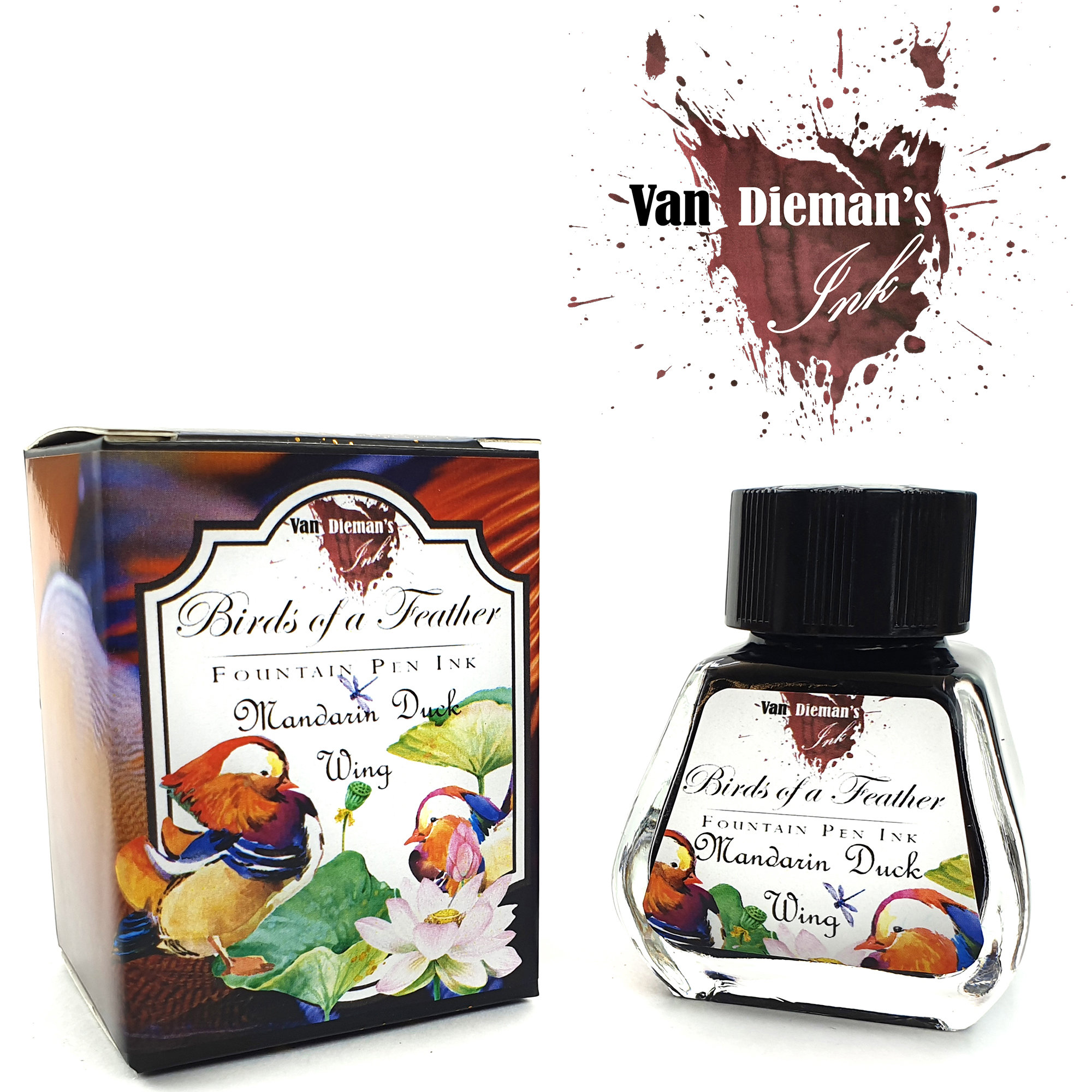 Van Dieman's Birds Of A Feather - Mandarin Duck Wing 30ml Botella de tinta