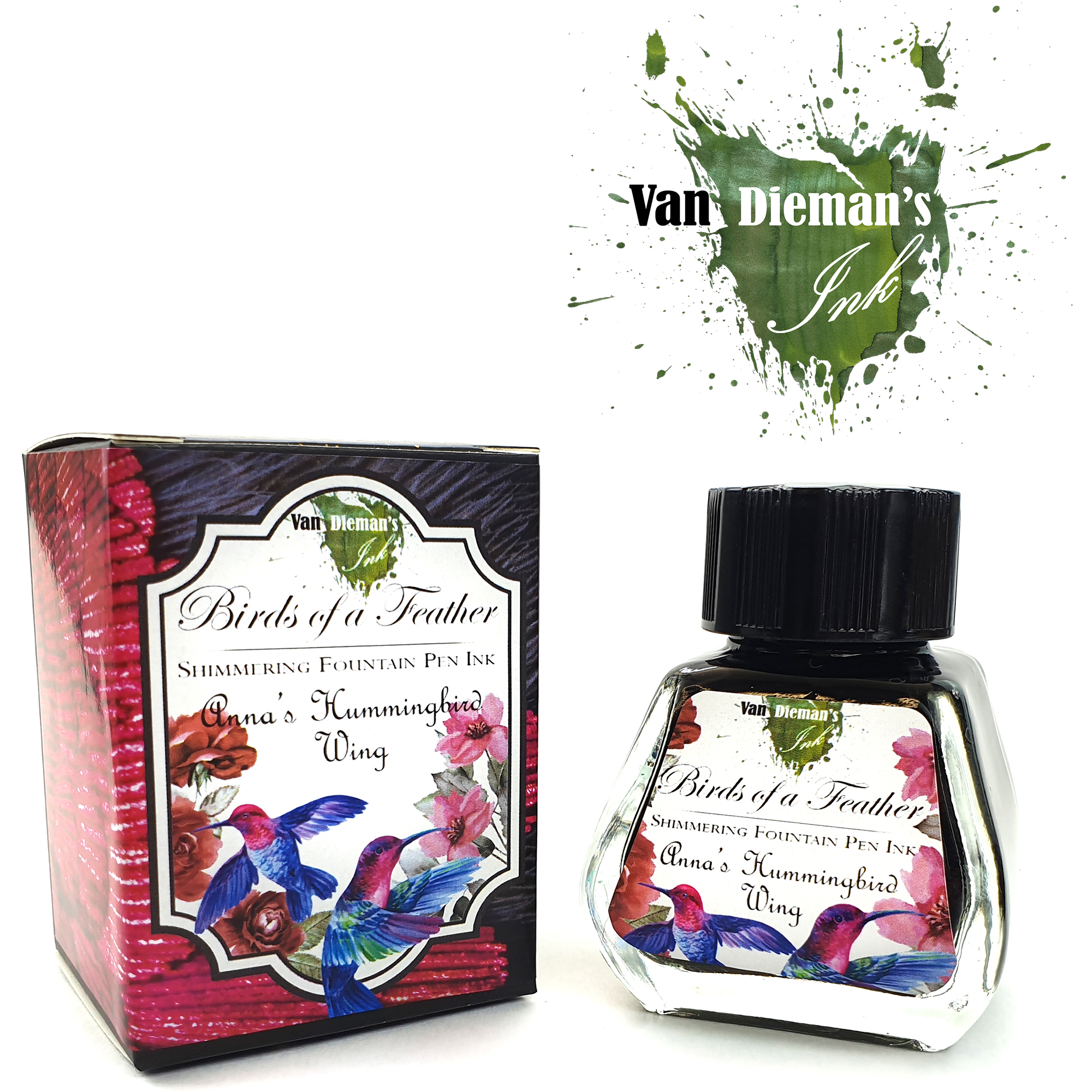 Van Dieman's Birds Of A Feather - Anna's Hummingbird Wing 30ml Ink Bottle