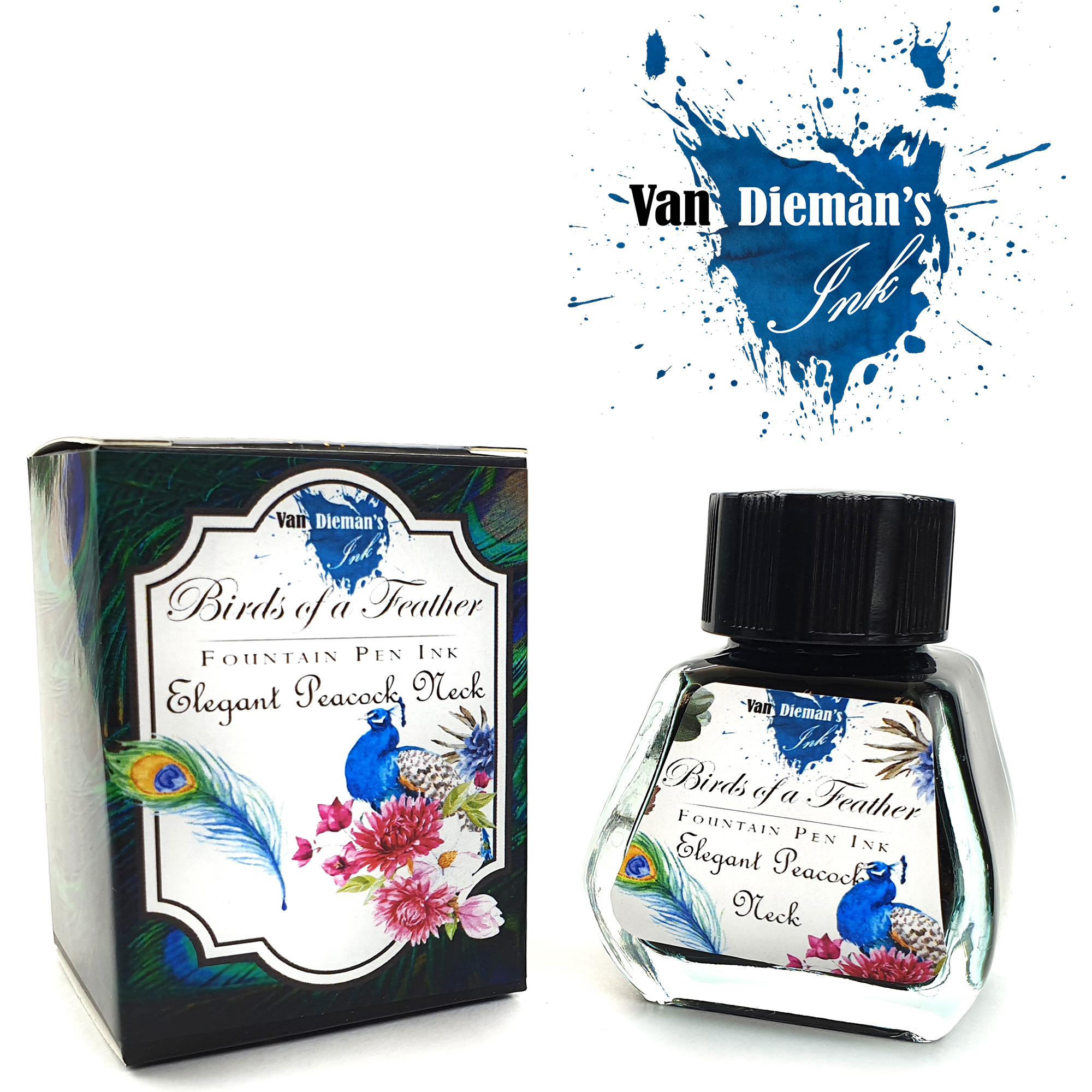 Van Dieman's Birds Of A Feather - Elegant Peacock Neck 30ml Tintenflasche