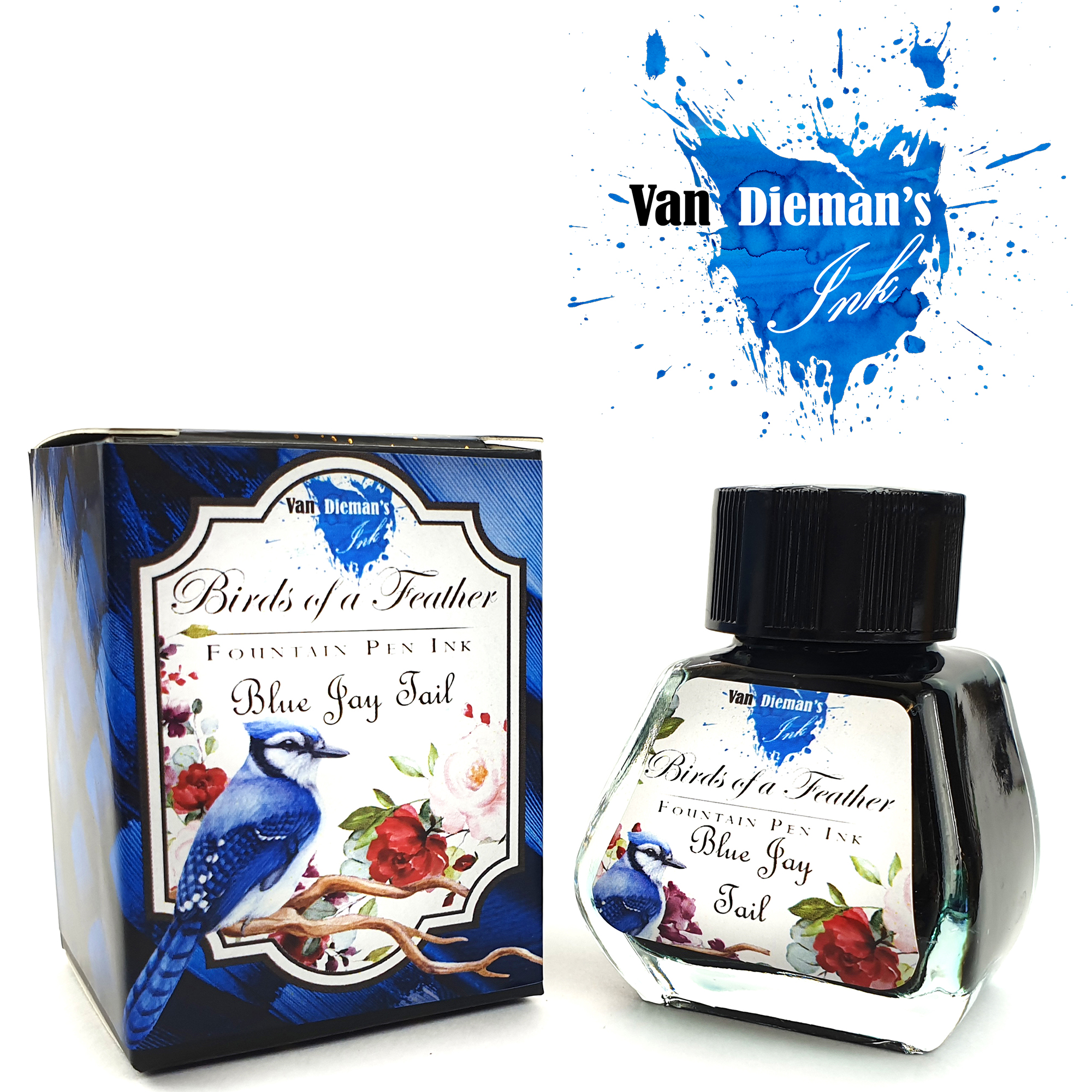 Van Dieman's Birds Of A Feather - Blue Jay Crown 30ml Botella de tinta