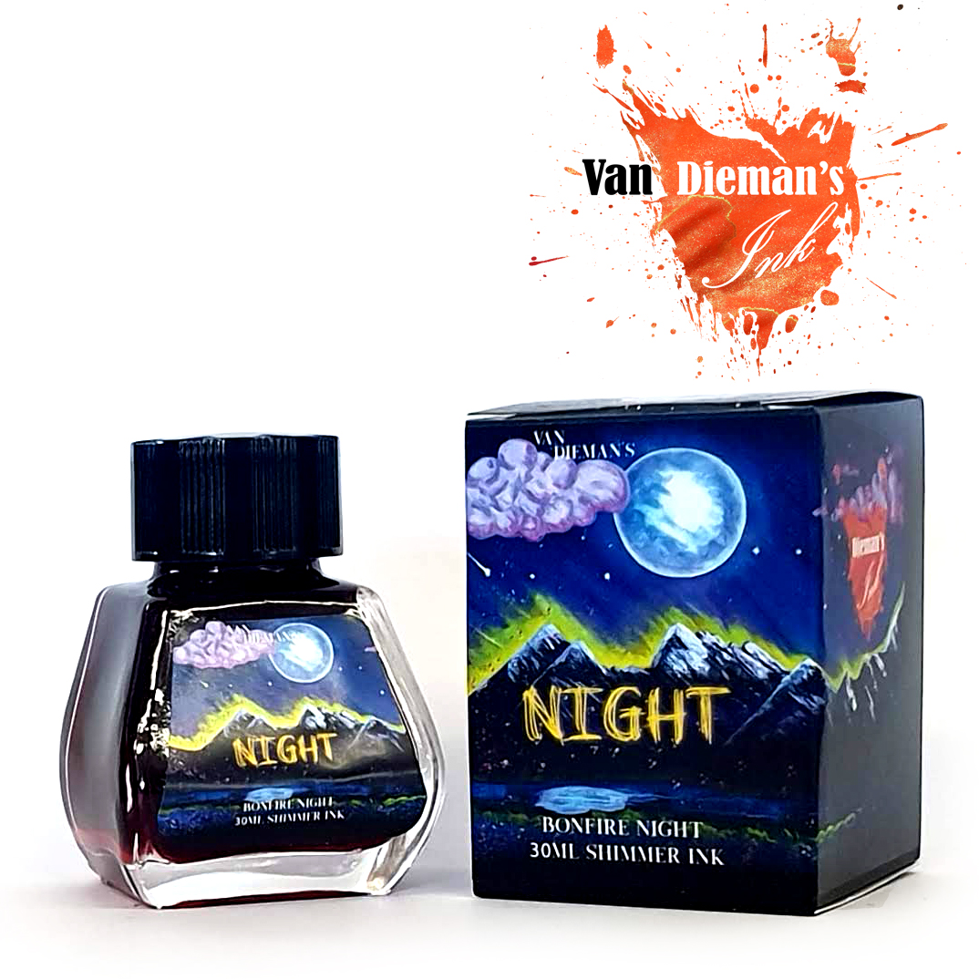 Van Dieman's Night - Bonfire Night Shimmering 30ml Ink Bottle Van Dieman's Night - Bonfire Night Shimmering 30ml Ink Bottle