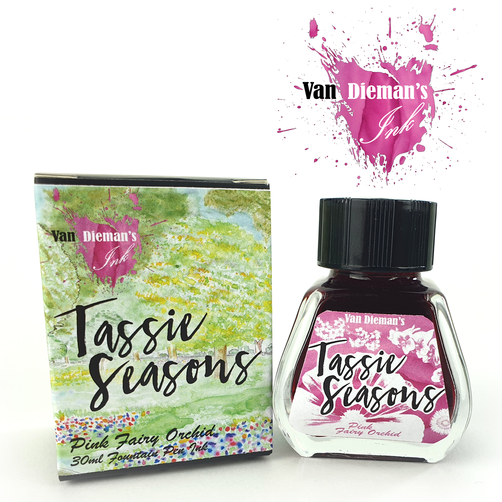 Van Dieman's Tassie Seasons - Pink Fairy Orchid 30ml Inktpot