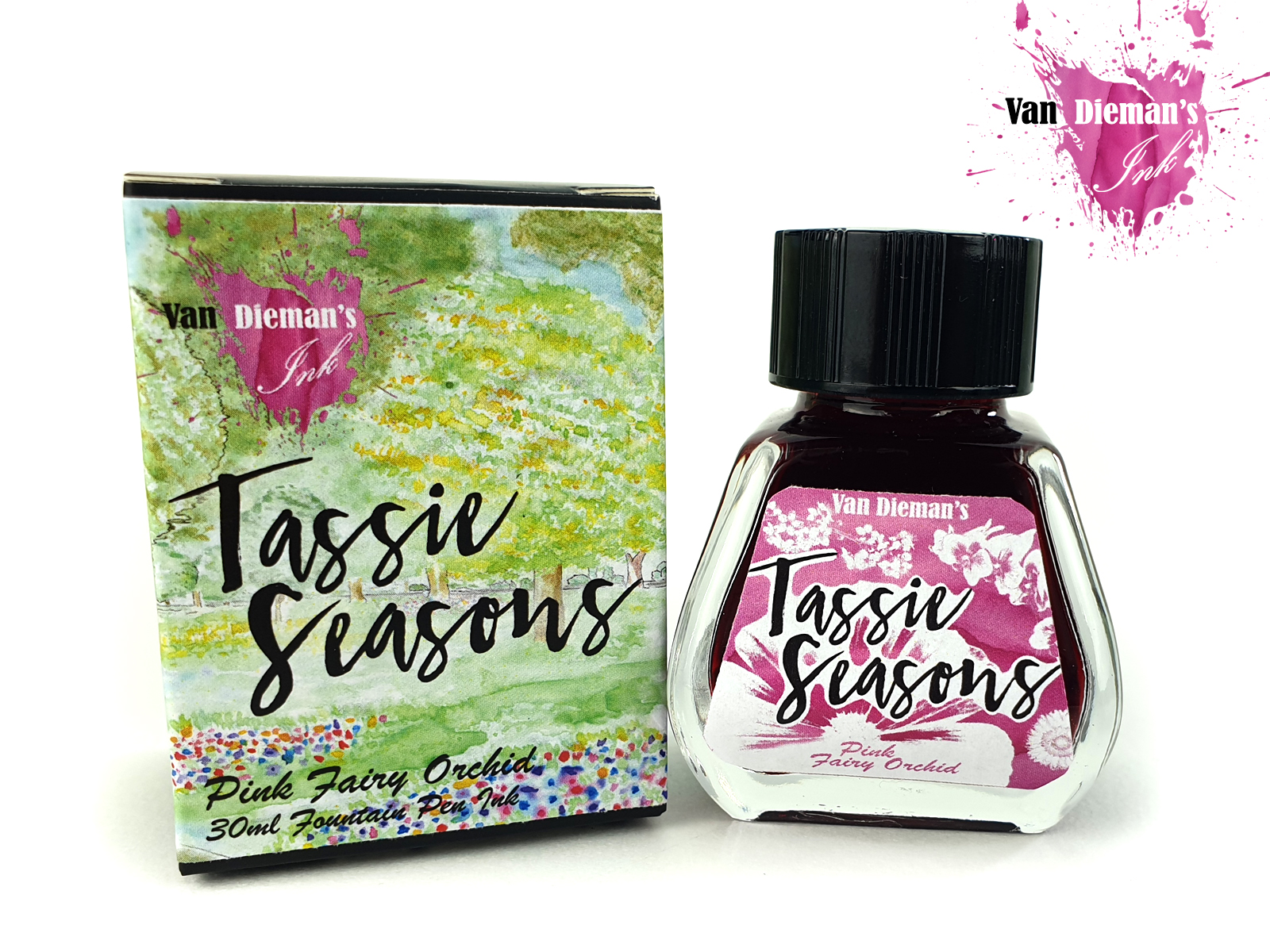 Van Dieman's Tassie Seasons - Pink Fairy Orchid 30ml Inktpot