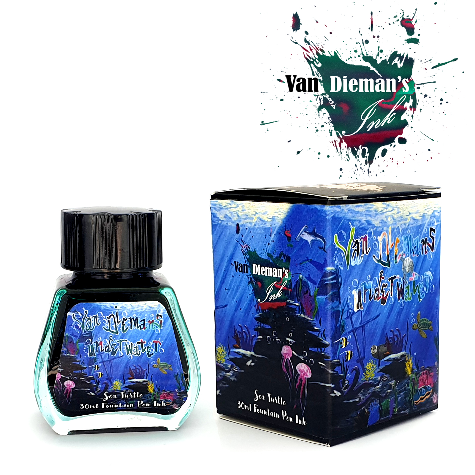 Van Dieman's Underwater - Sea Turtle 30ml Ink Bottle Van Dieman's Underwater - Sea Turtle 30ml Ink Bottle