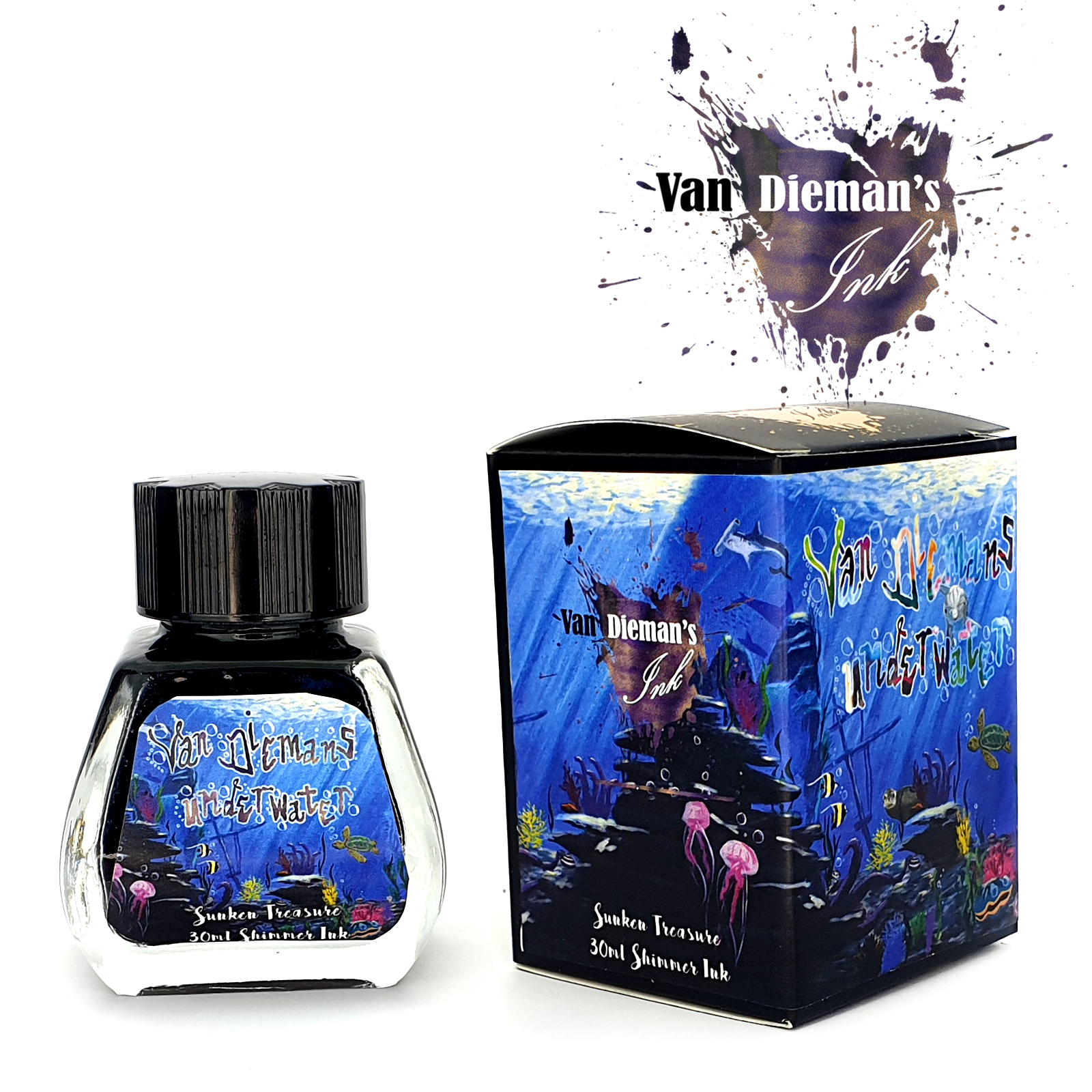 Van Dieman's Underwater - Sunken Treasure Shimmering 30ml Ink Bottle