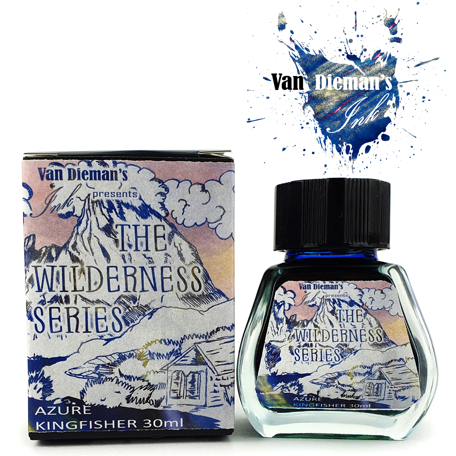Van Dieman's Wilderness - Azure Kingfisher Shimmering 30ml Bouteille d'encre