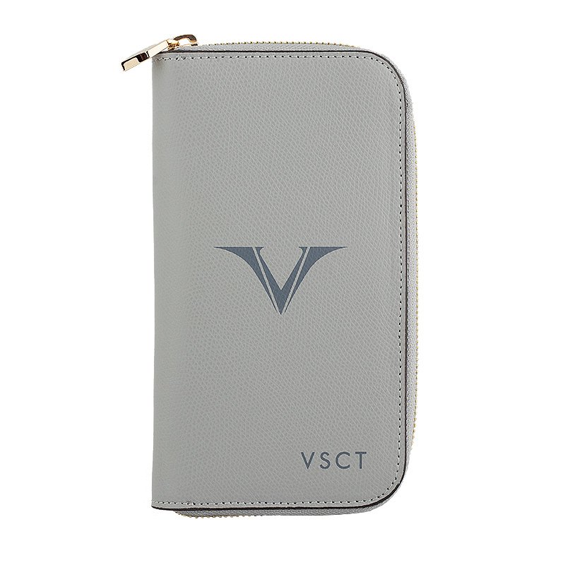 Visconti VSCT 3 Pen Leather Pen Case Grey Visconti VSCT 3 Pen Leather Pen Case Grey