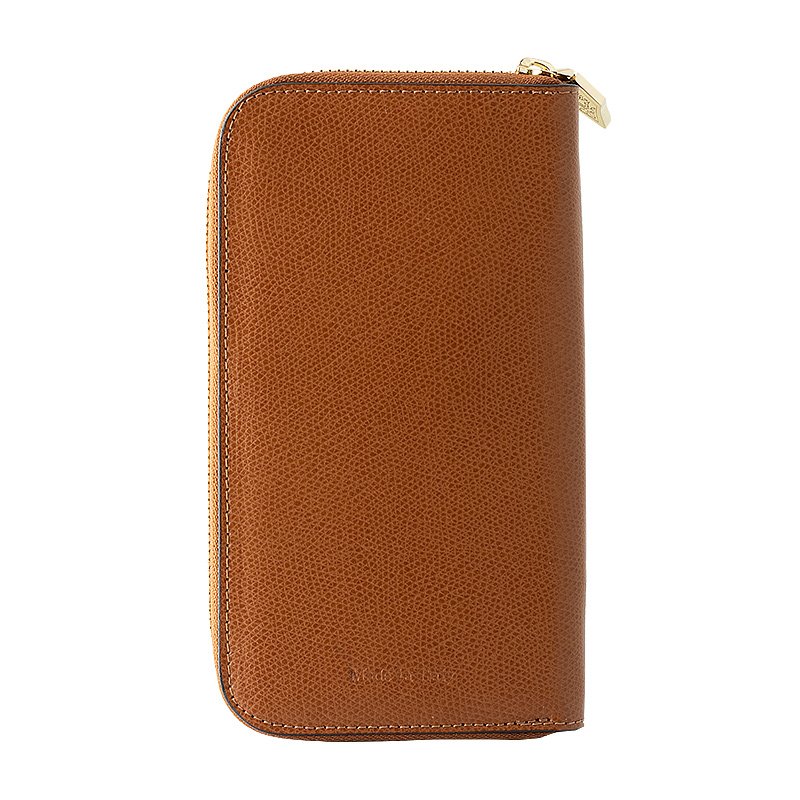 Visconti VSCT 3 Pen Leather Pen Case Cognac