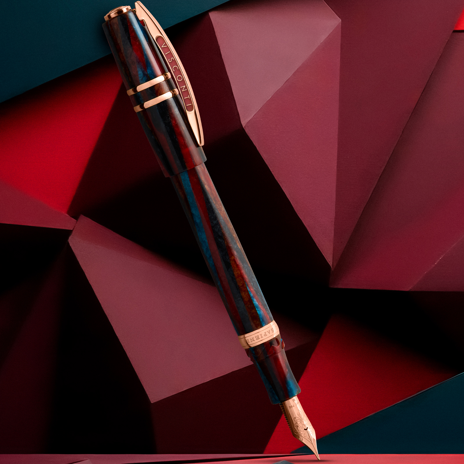 Visconti Homo Sapiens Legacy Blue and Red Celluloid LE Vulpen