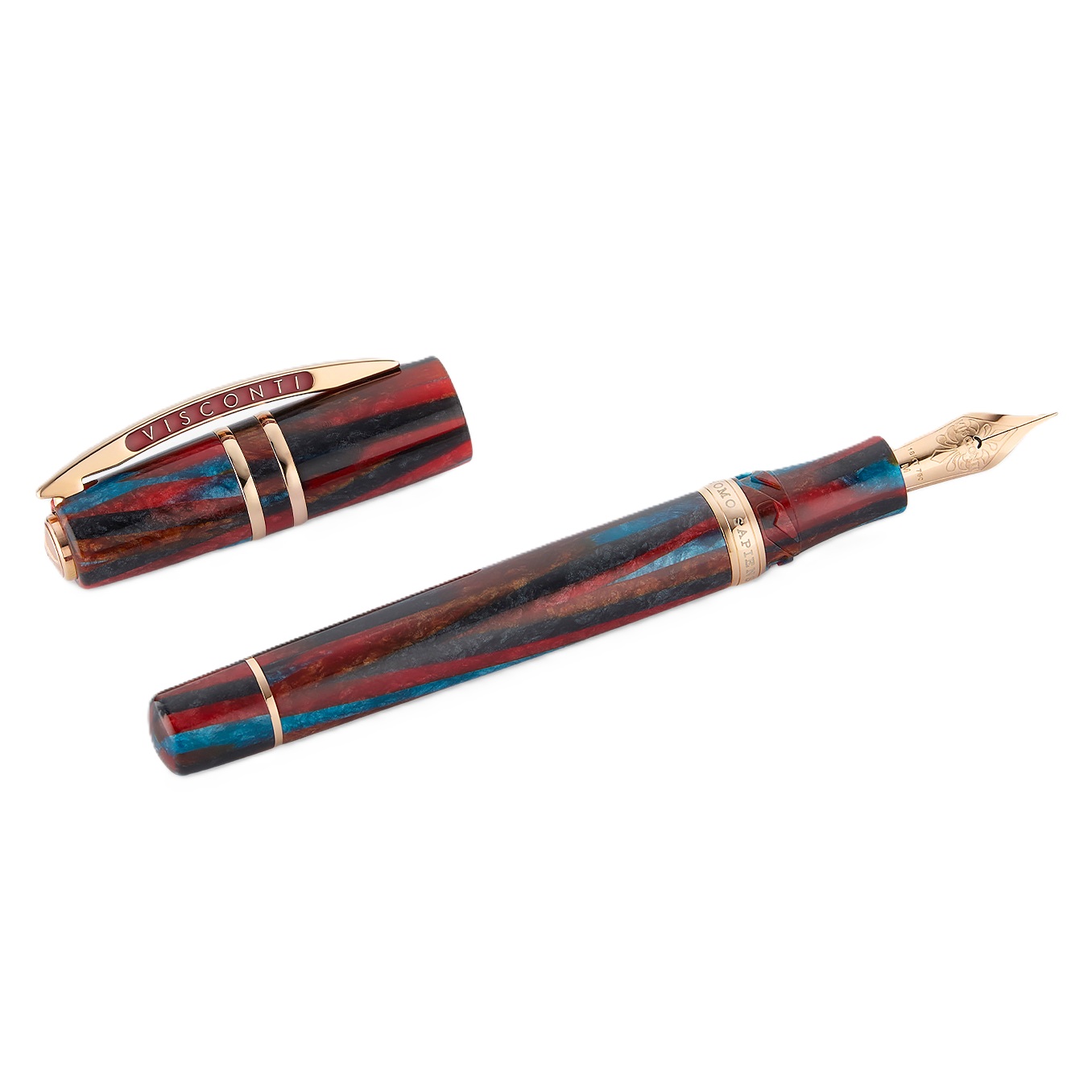 Visconti Homo Sapiens Legacy Blue and Red Celluloid LE Vulpen