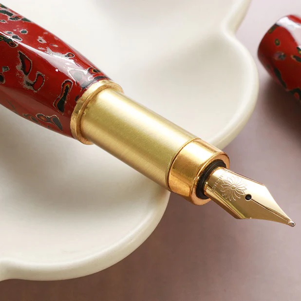 Wancher Densho 6 Facets Tsugaru Aka-age Raden Füllfederhalter