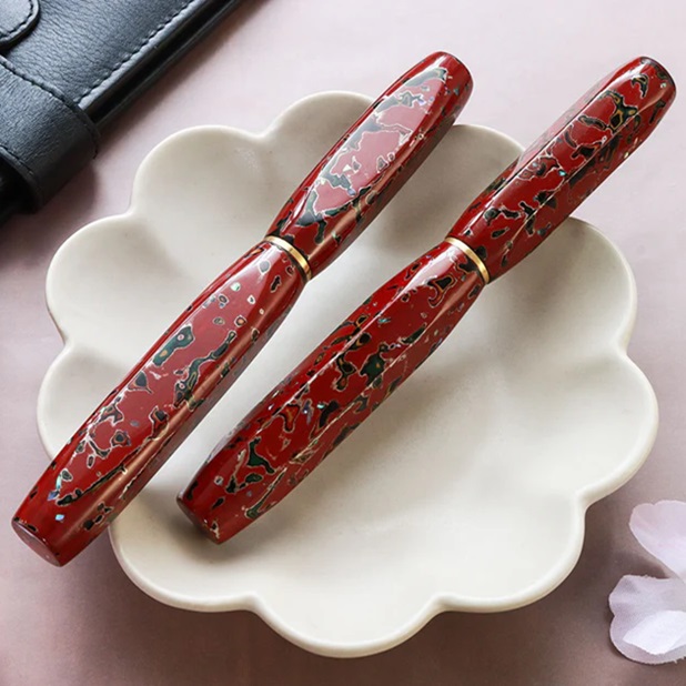 Wancher Densho 6 Facets Tsugaru Aka-age Raden Füllfederhalter